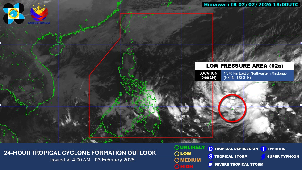 LPA outside PAR has high chance of becoming tropical depression