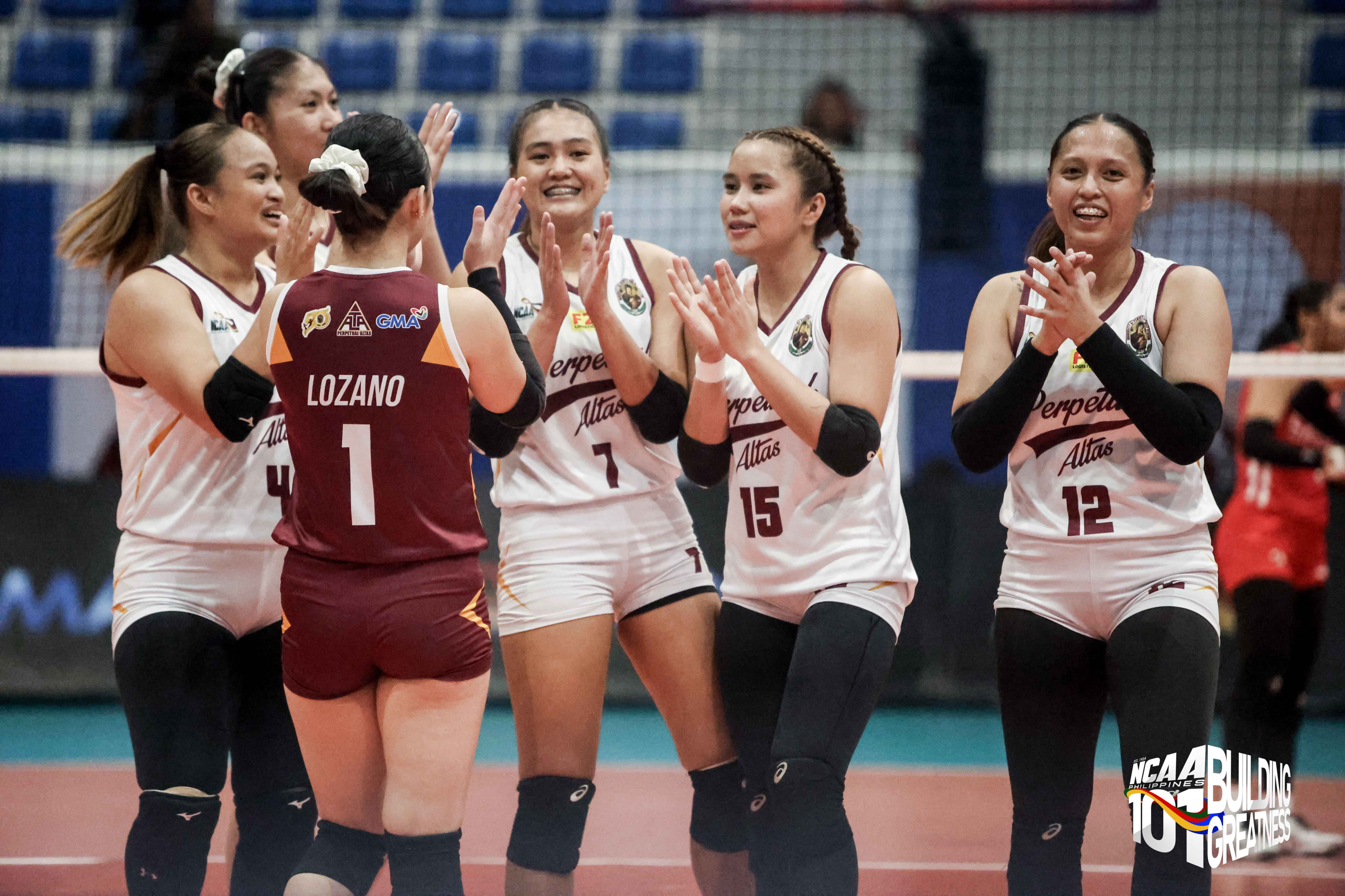 NCAA: Perpetual dodges San Beda upset with thrilling five-set escape in women's volleyball