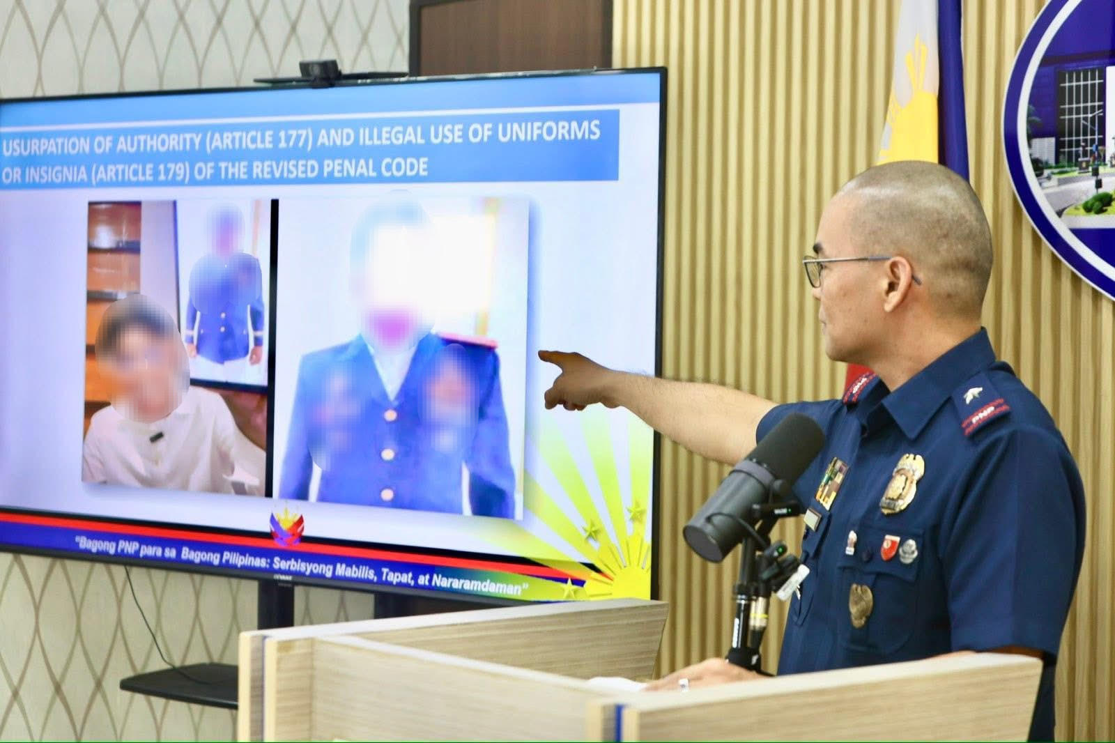 Vlogger facing probe for alleged illegal use of PNP uniform