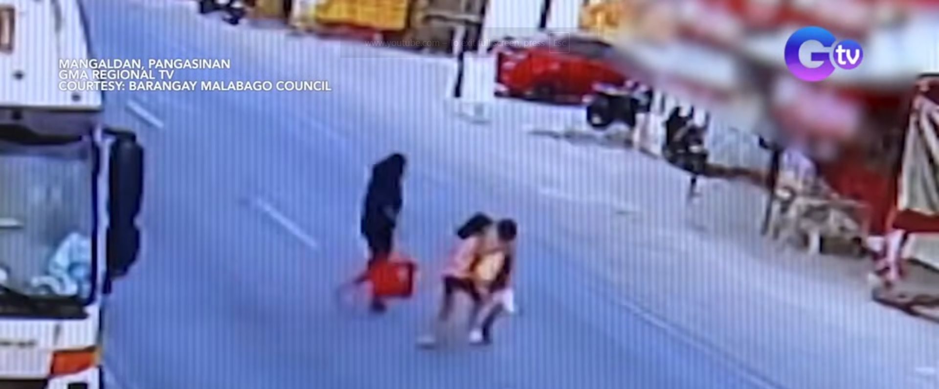 Batang tumatawid, sugatan nang mabundol ng motor sa Pangasinan; rider sugatan din
