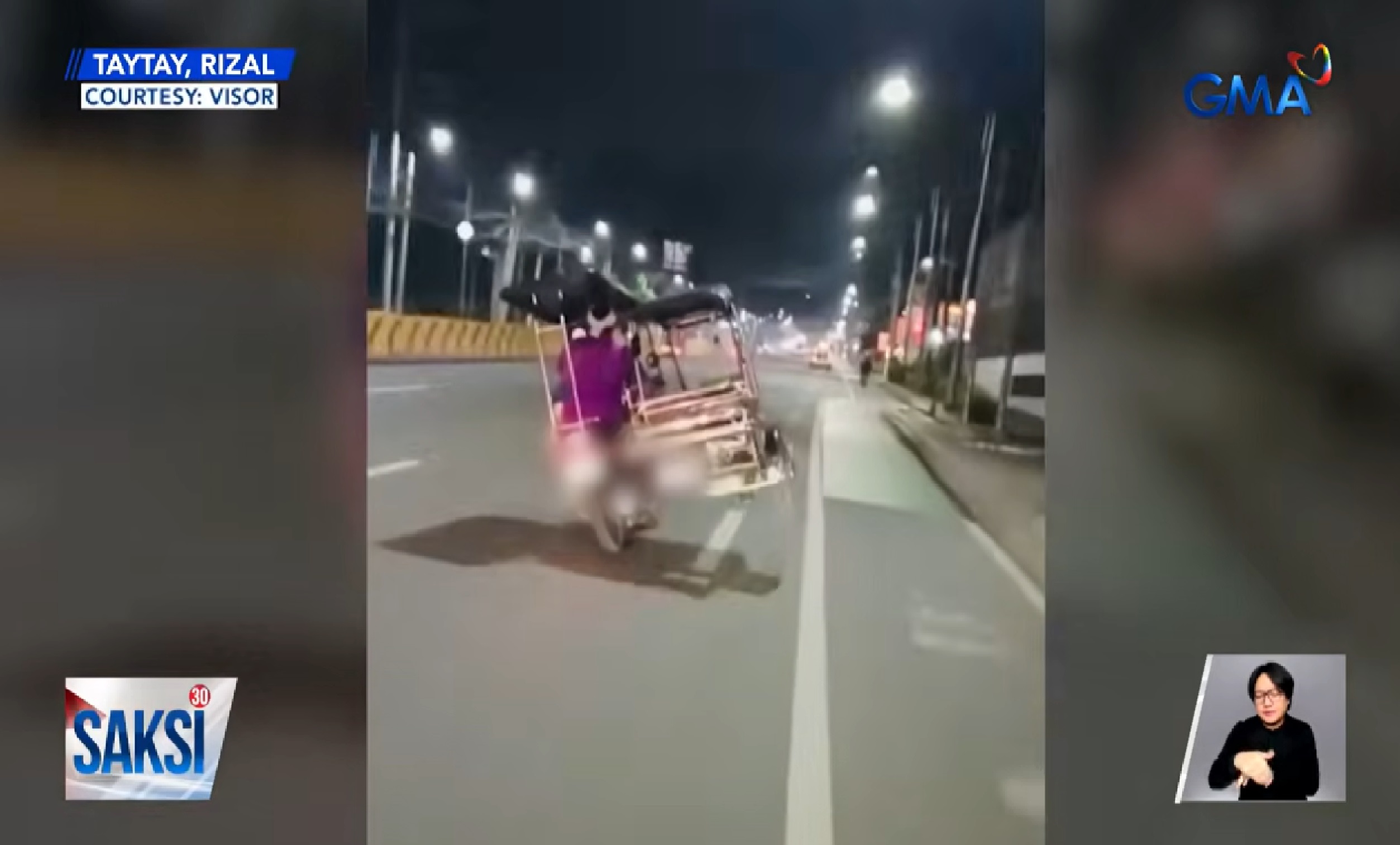 Driver ng tricycle na tagilid umarangkada, nanganganib ang lisensiya