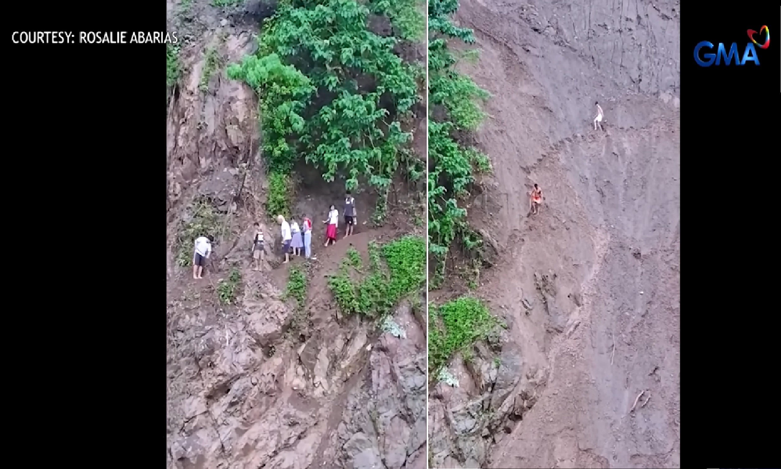 Mga estudyante, tila langgam na dumadaan sa matarik na bundok para makapasok sa paaralan