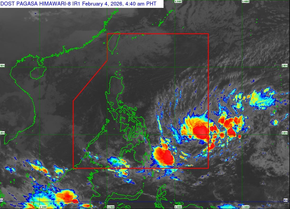 Tropical Depression Basyang, February 4, 2026