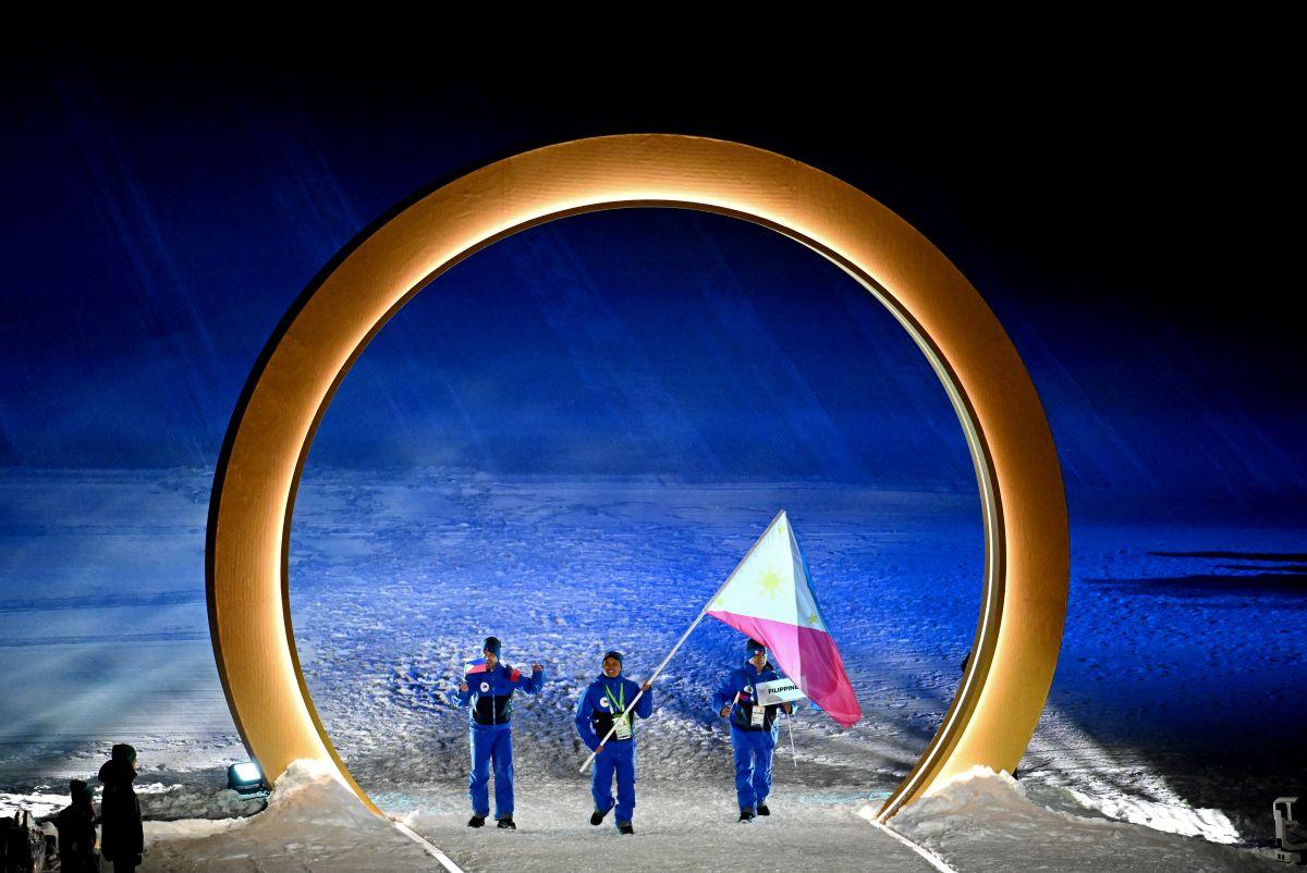 Team Philippines at the Milano Cortina Winter Olympics Opening Ceremony