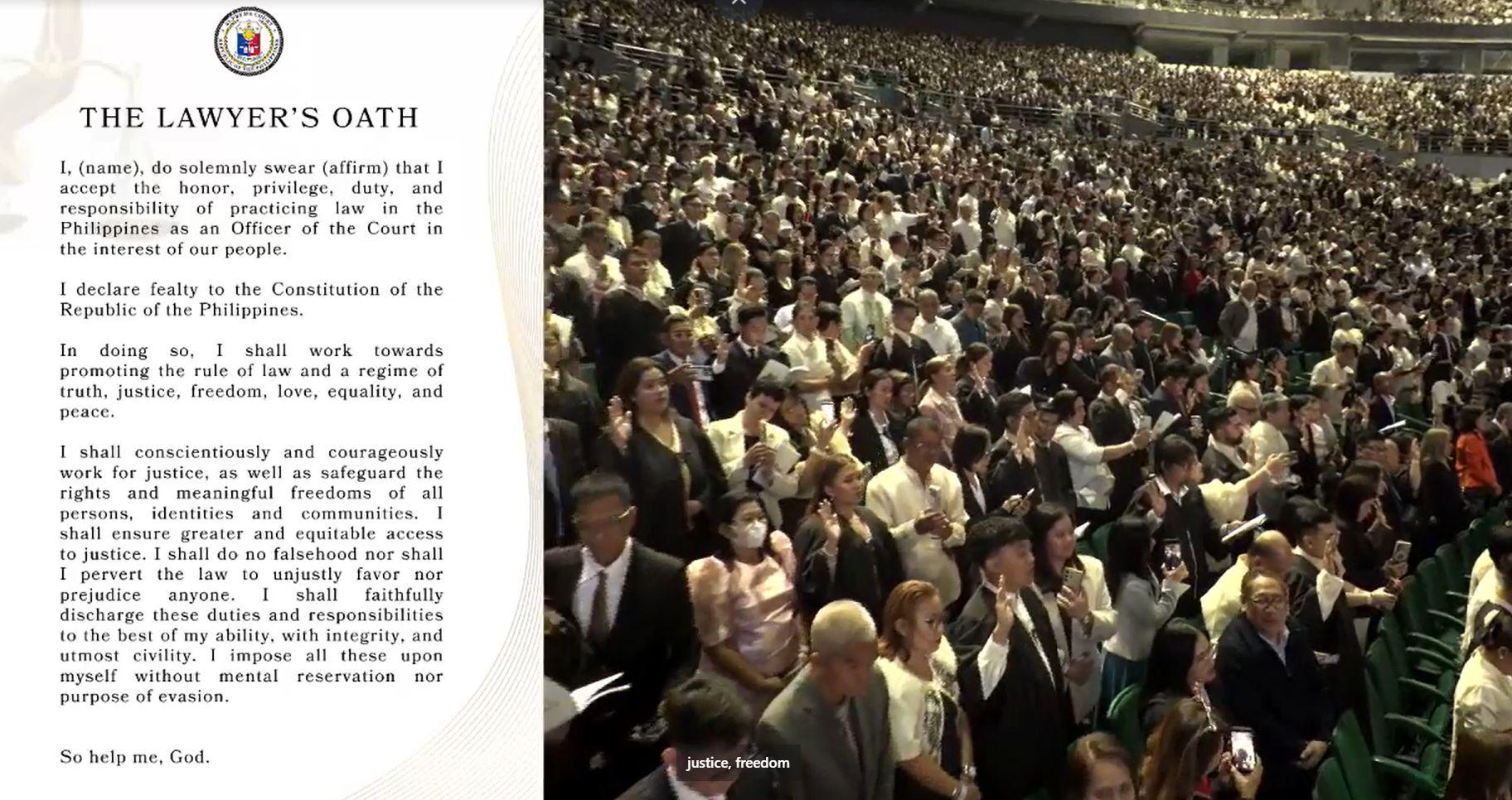 5,572 Bar passers take oath, sign roll