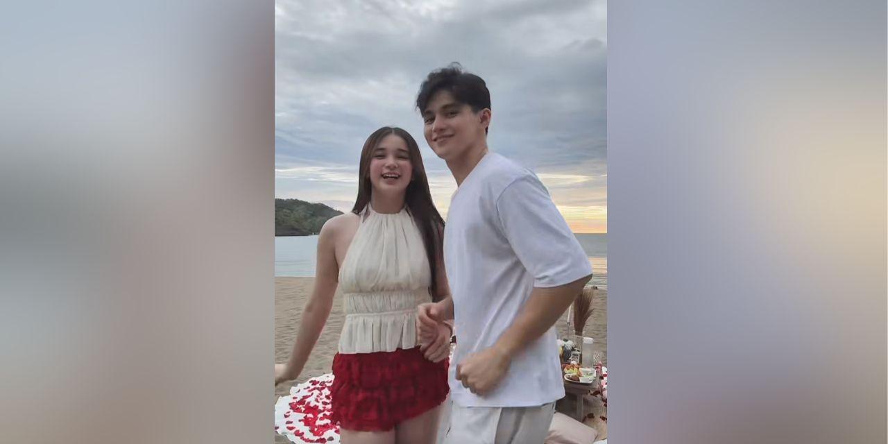 Allen Ansay takes Sofia Pablo on Valentine's date by the beach