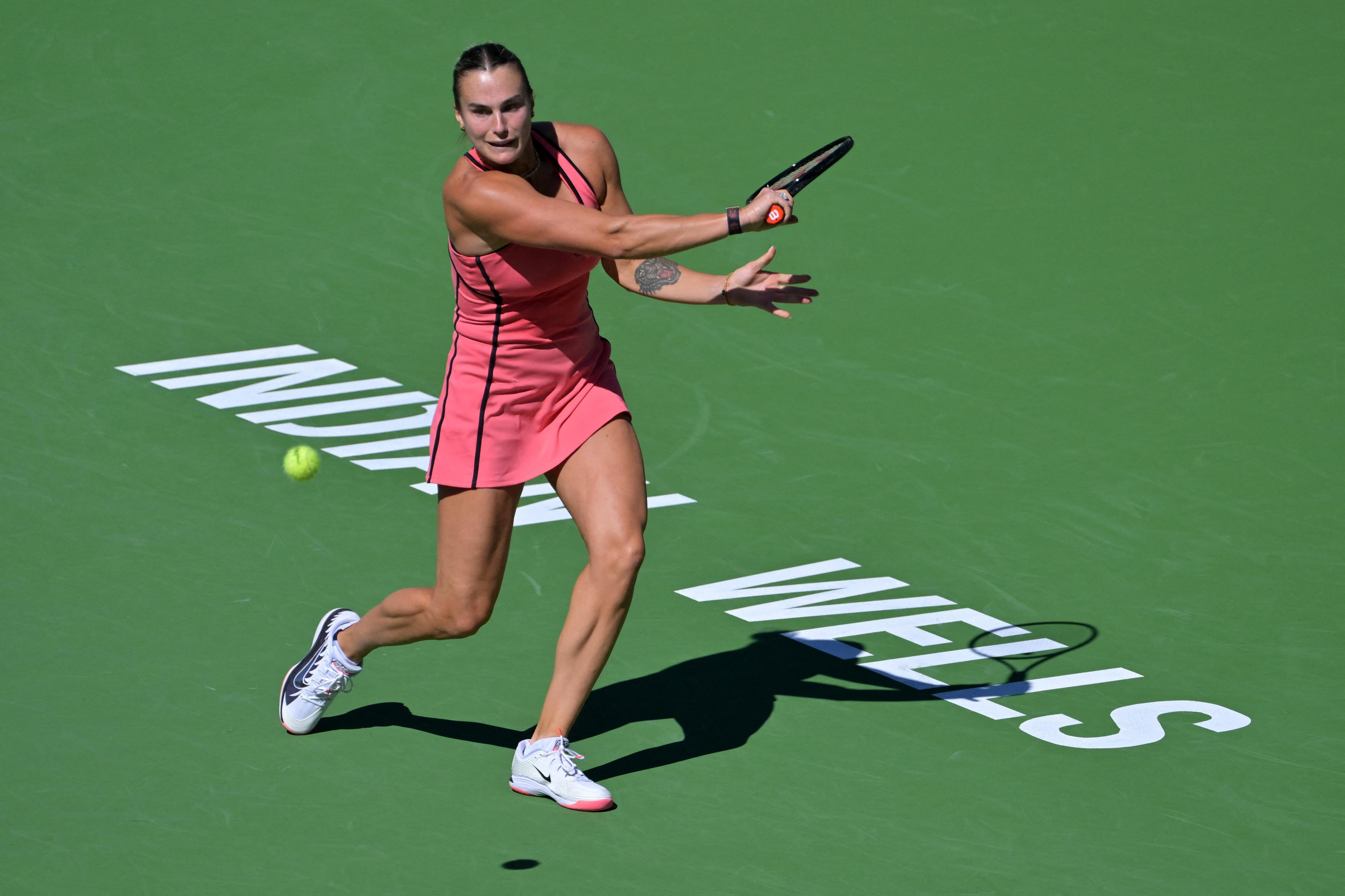 Sabalenka powers past Noskova to reach Indian Wells final