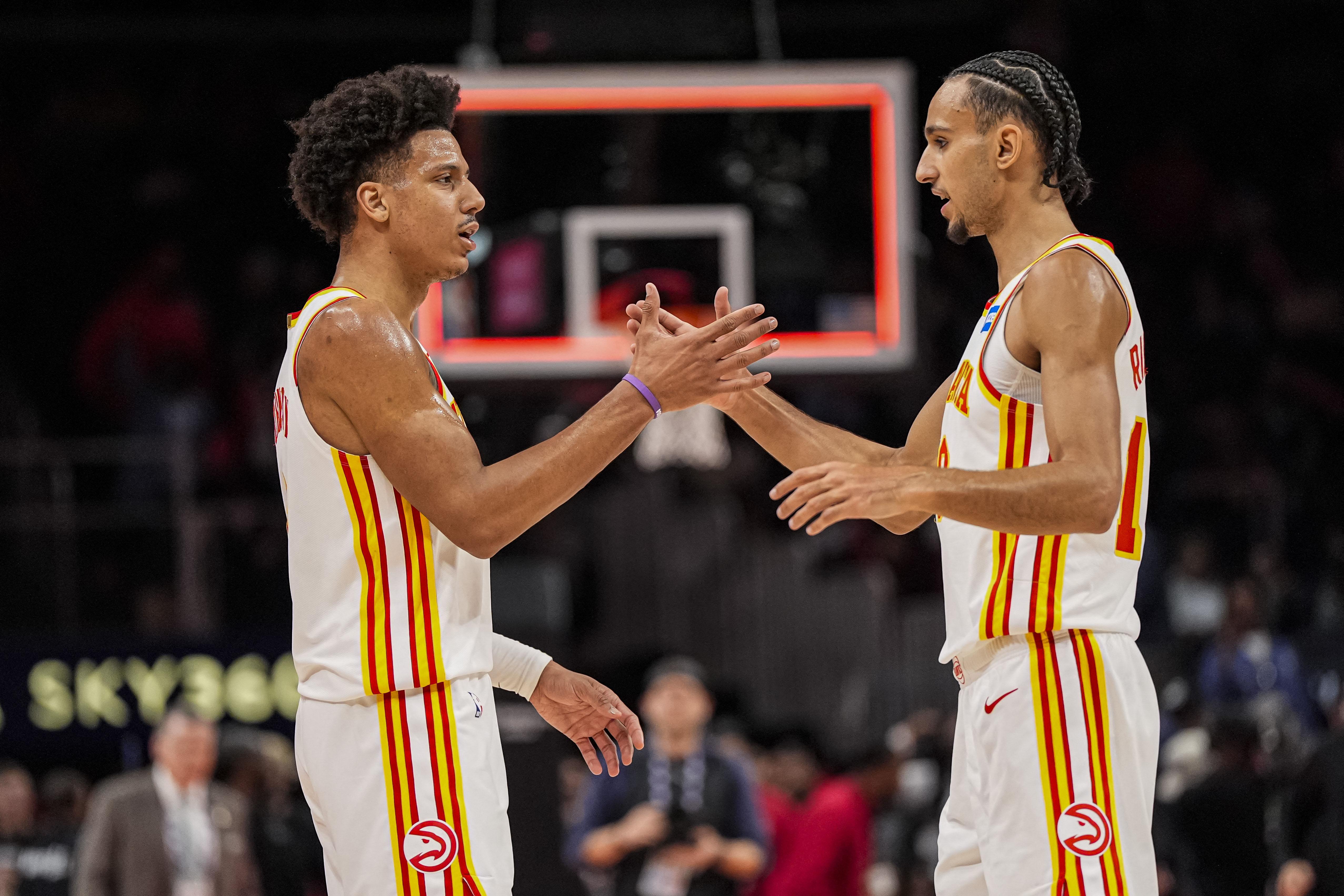 NBA: Jalen Johnson and Zaccharie Risacher of the Atlanta Hawks