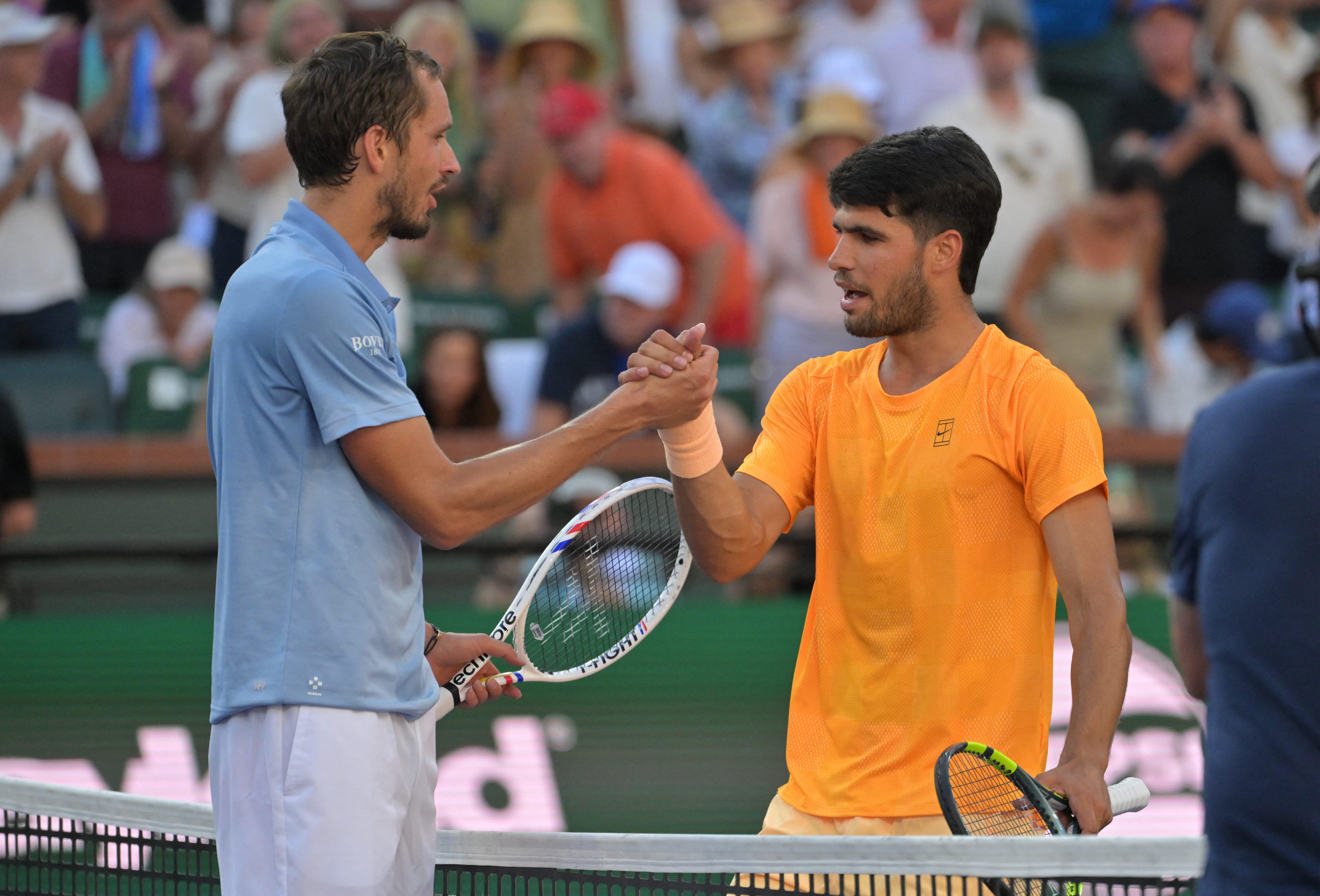 Medvedev ousts Alcaraz to set up Indian Wells final against Sinner