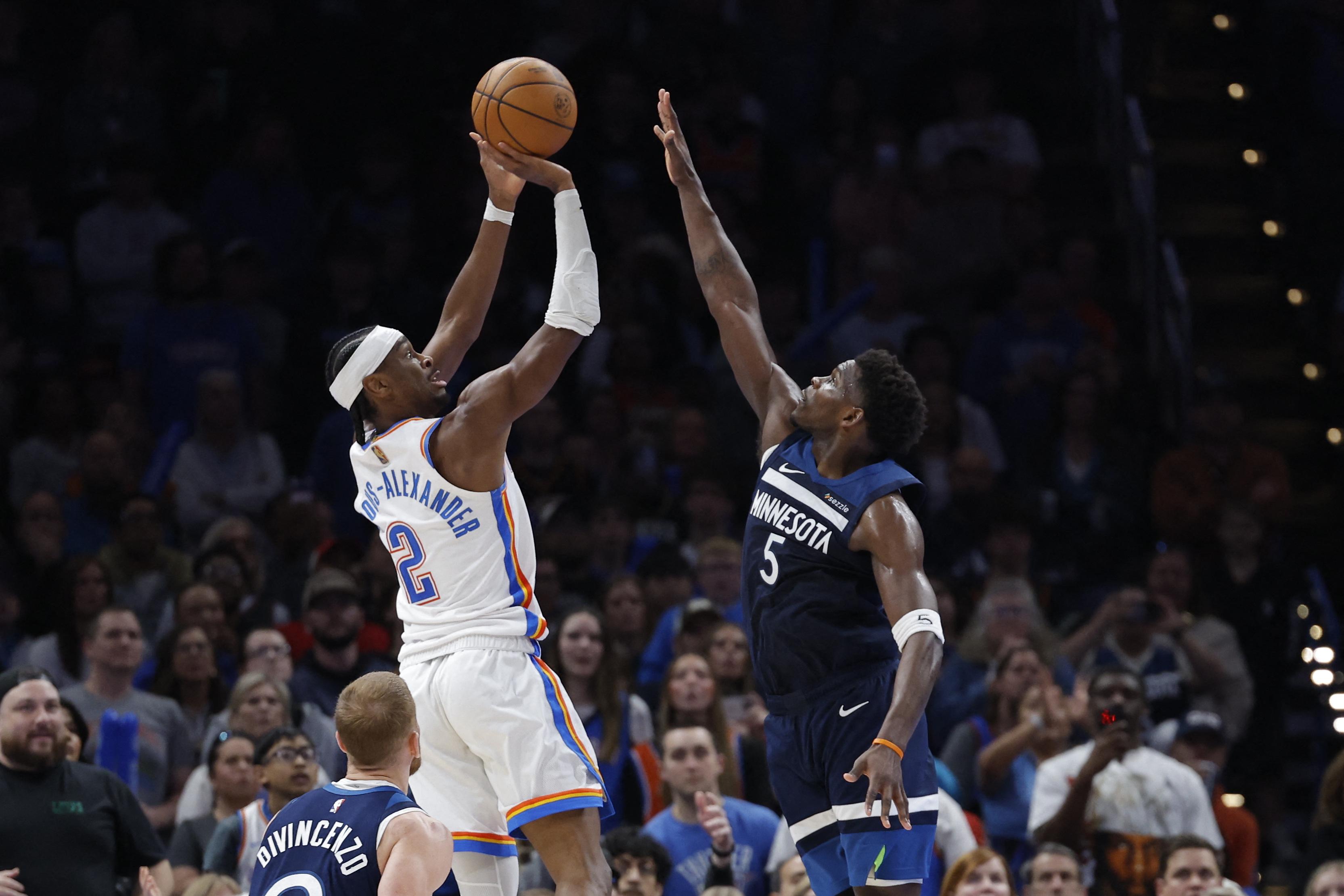 NBA: Shai Gilgeous Alexander (Thunder) vs Anthony Edwards (Timberwolves)