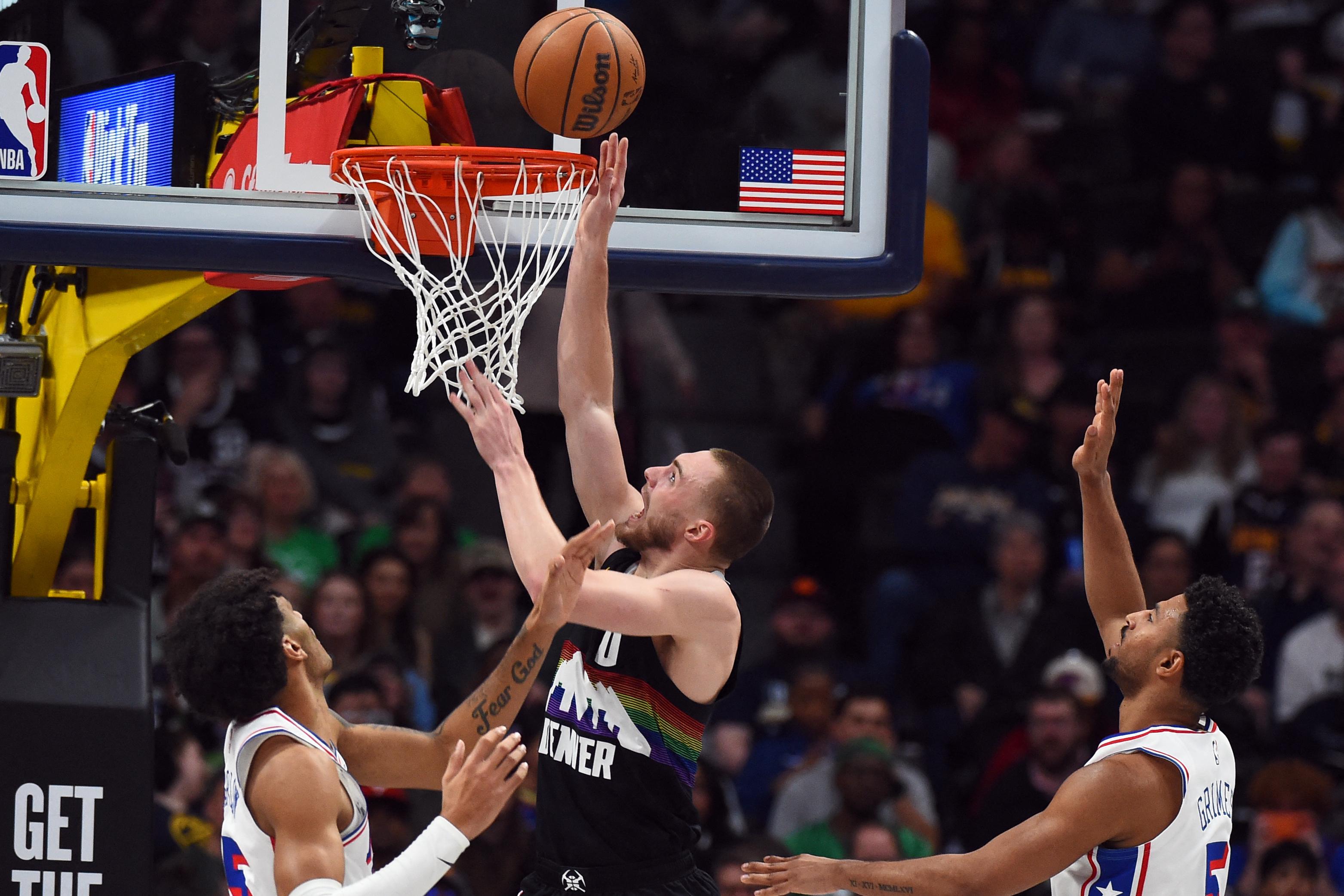 NBA: Nuggets score 72 first half points and rout short-handed 76ers