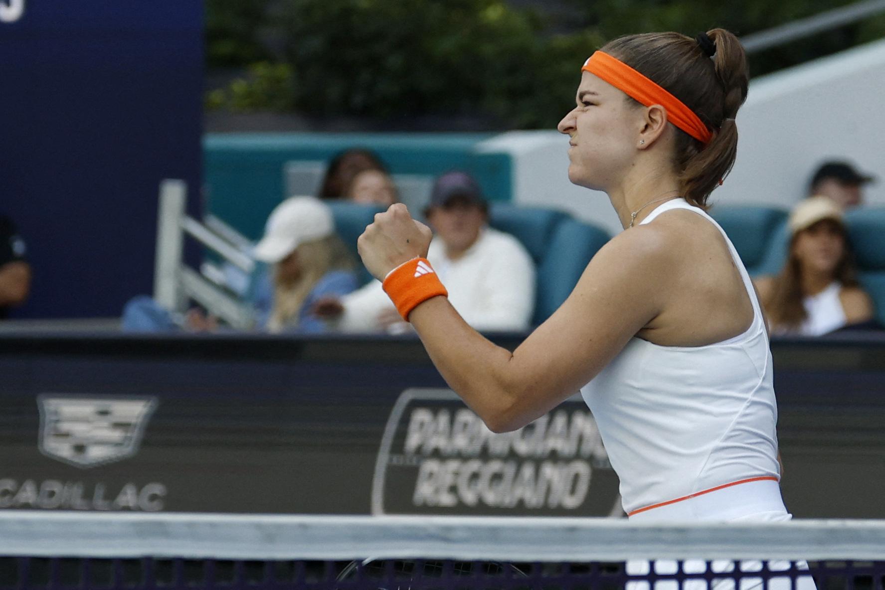 Muchova edges Mboko at Miami Open, to face Gauff in Miami Open semis