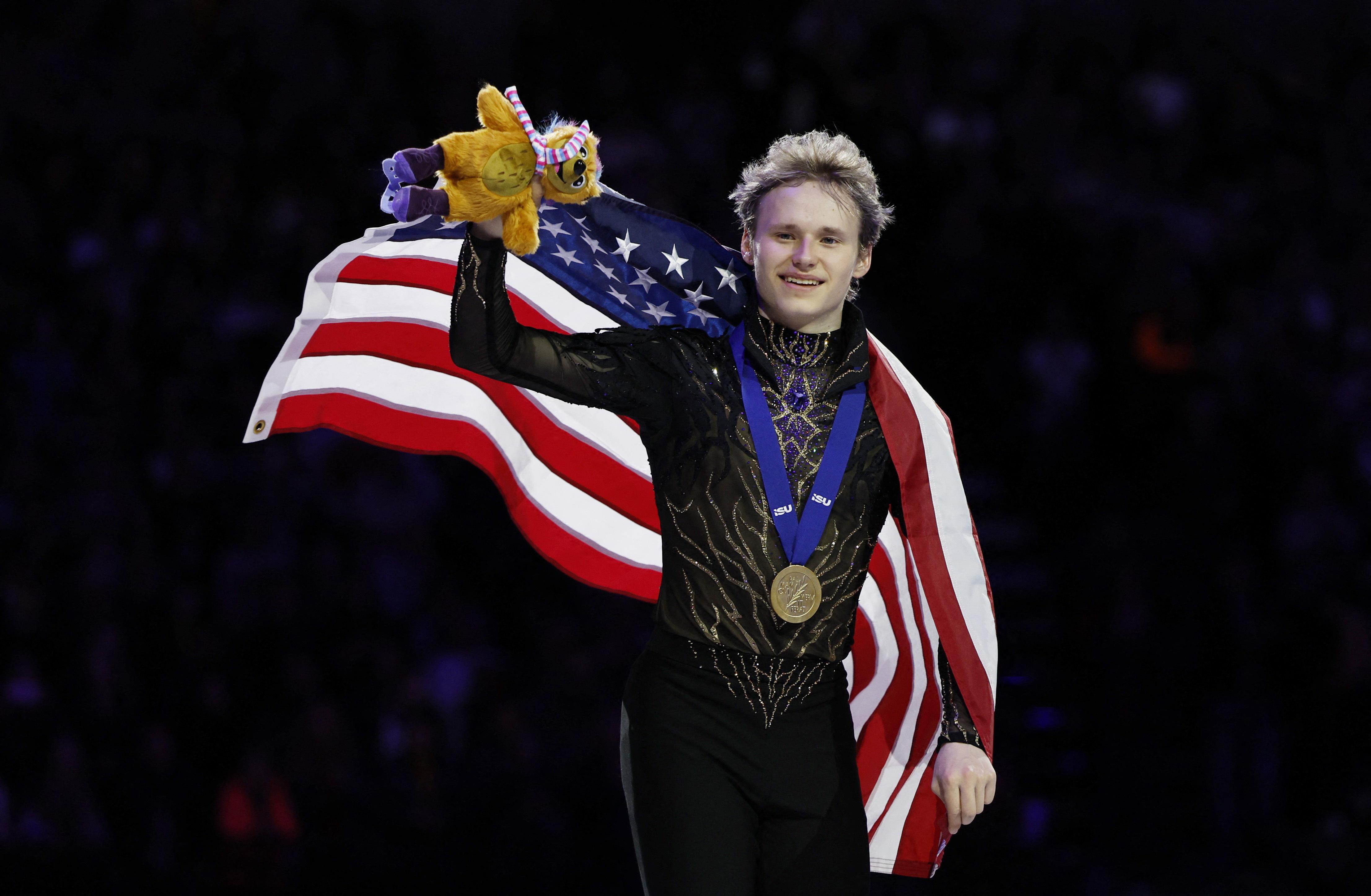 American figure skater Malinin earns Olympic redemption with world gold