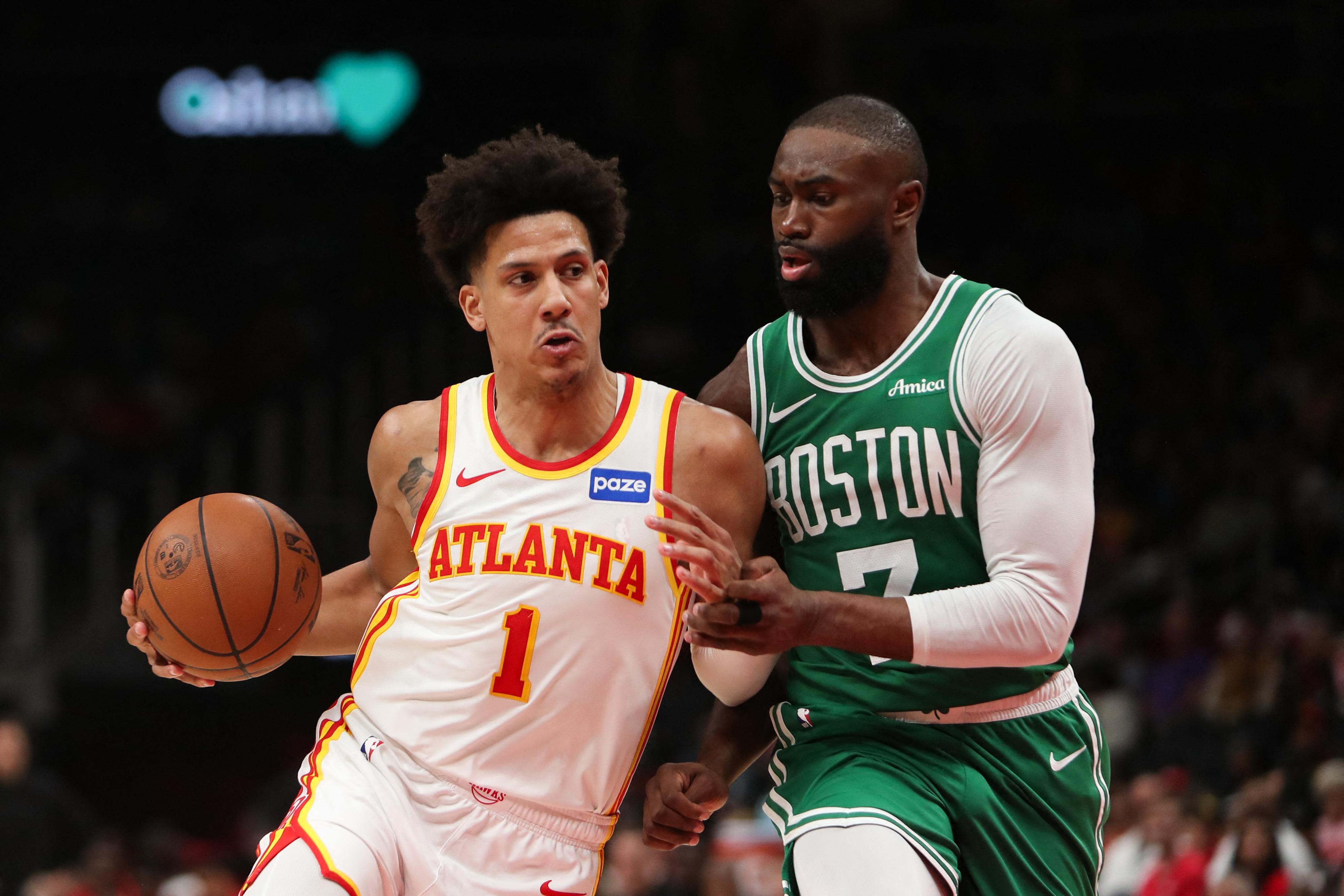 NBA: Hawks’ Jalen Johnson and Celtics’ Jaylen Brown