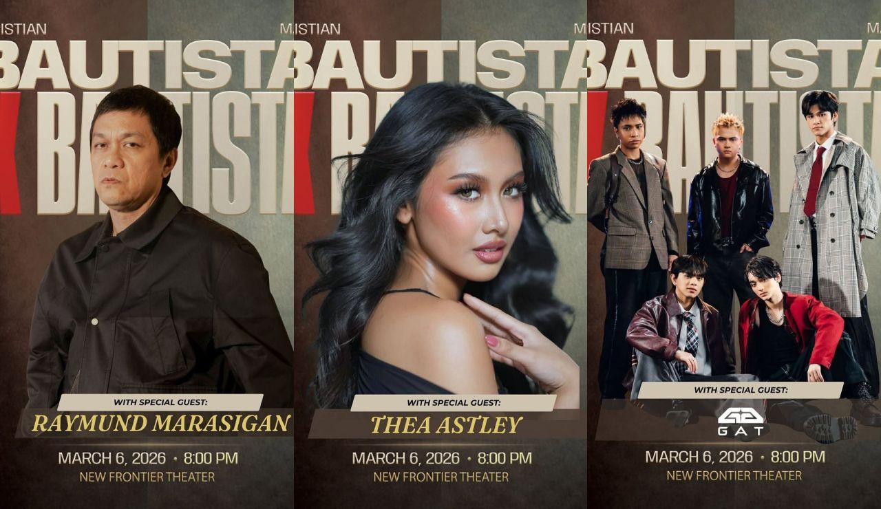 Raymund Marasigan, Thea Astley, GAT announced as guest stars at 'Bautista X Bautista' concert