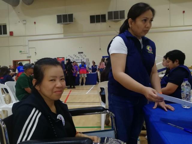 Jennifer Caringan, who recently had her left foot amputated due to diabetes, awaits instructions from Philippine authorities in Dubai for her repatriation on Friday, March 27, 2026. JOJO DASS