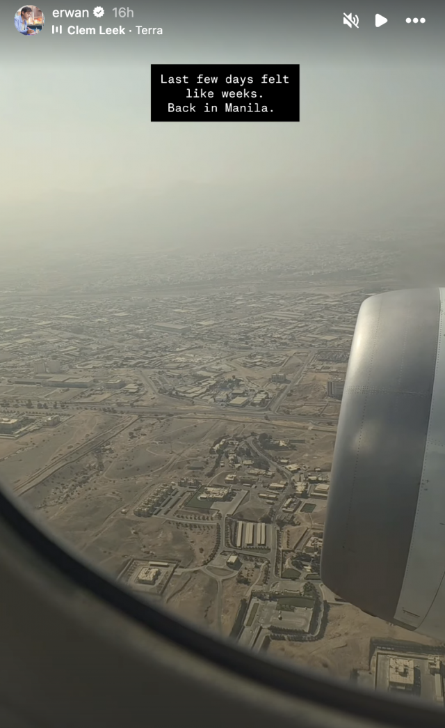 COURTESY: ERWAN HEUSSAFF/INSTAGRAM STORIES