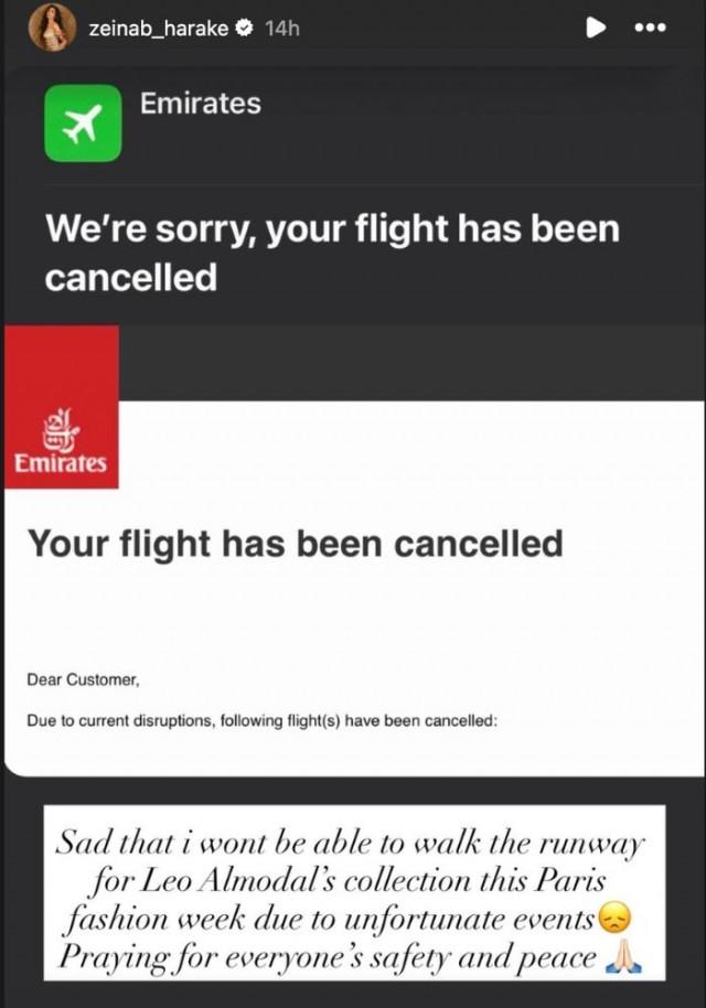 COURTESY: ZEINAB HARAKE/INSTAGRAM STORIES