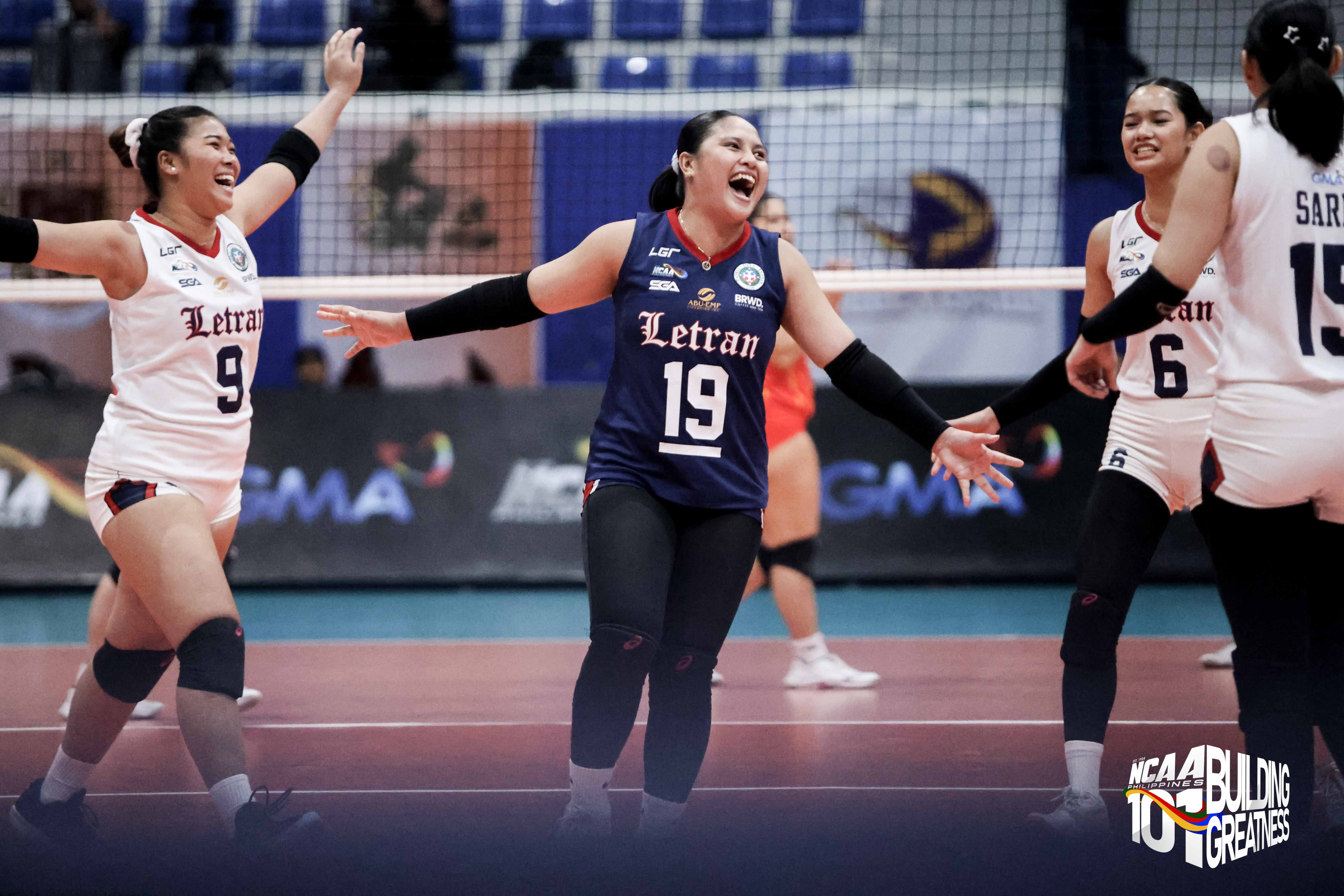 NCAA: Letran ousts San Beda, sets up women’s volleyball finals trilogy vs. Benilde