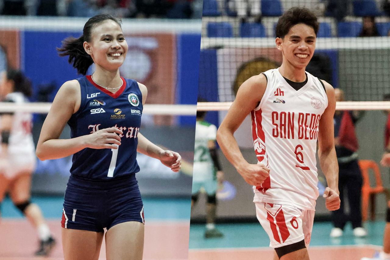 NCAA: Letran's Judiel Nitura and San Beda's Axel Van Book
