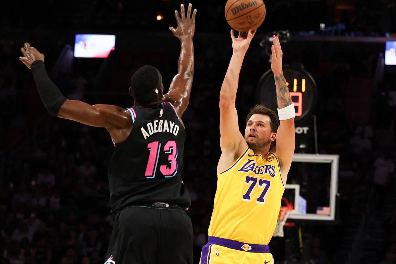 NBA: Luka Doncic nets 60 points, most allowed in Heat history, in Lakers' win
