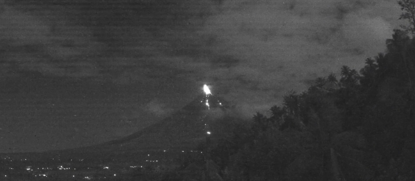 LOOK: Mayon Volcano's effusive eruption for 55th consecutive day