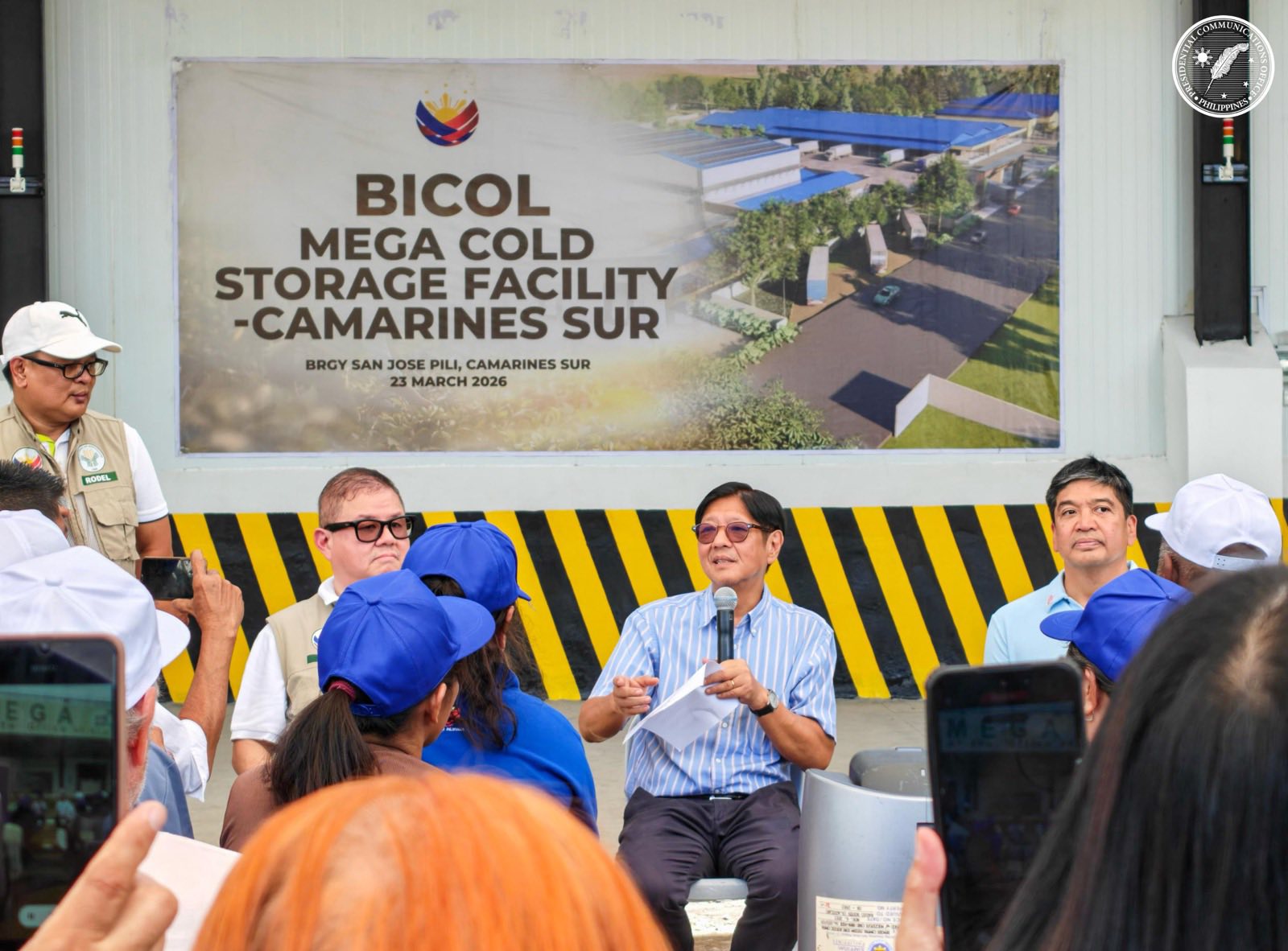 Marcos vows to beef up infra after visit to Bicol mega cold storage
