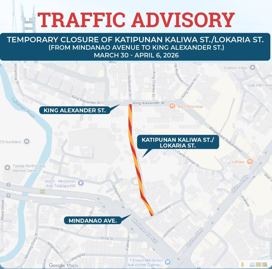 QC gov’t: Temporary road closures for NLEX-C5 Northlink Segment project