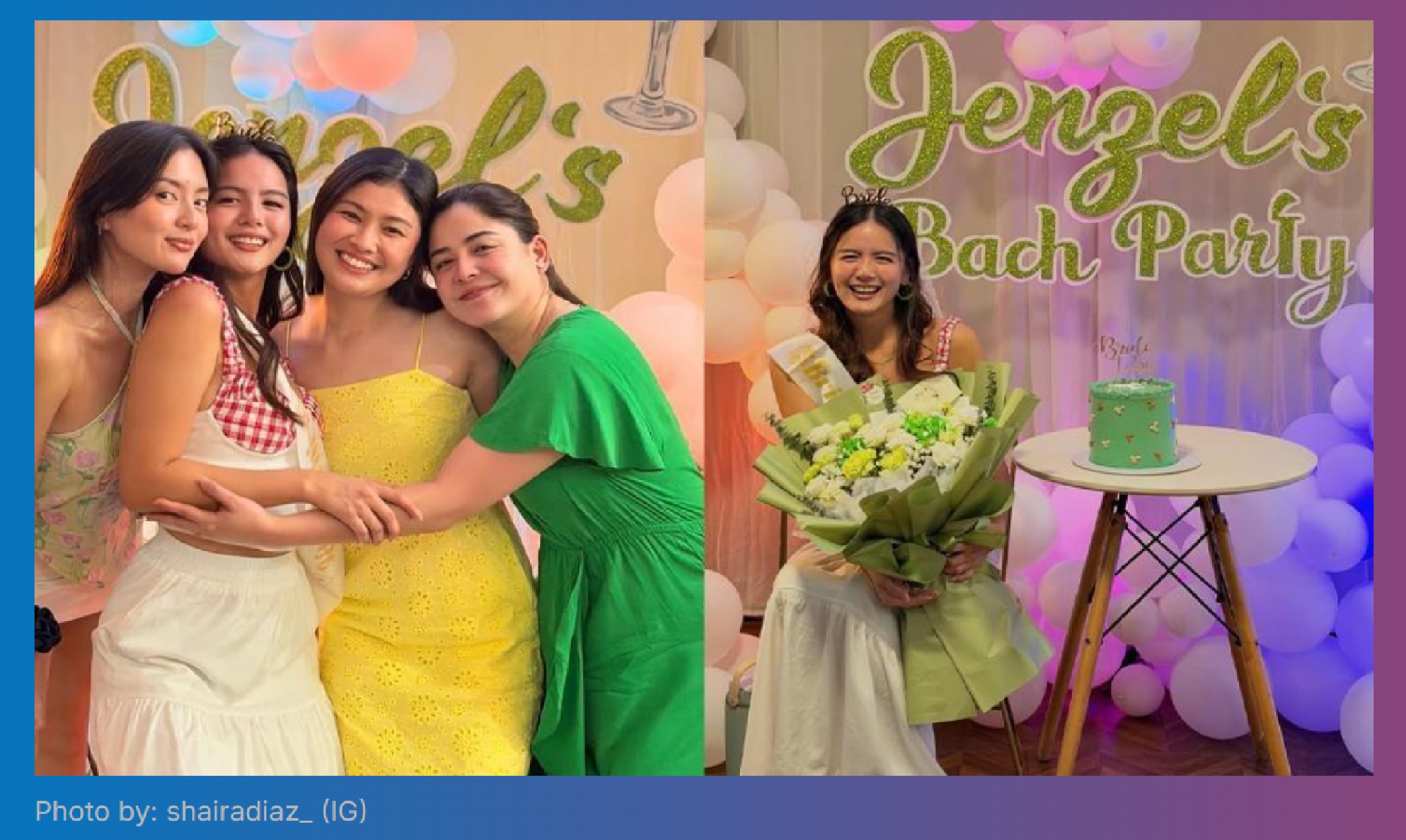 Shaira Diaz, Thea Tolentino, at Arra San Agustin, present sa bachelorette party ni Jenzel Angeles