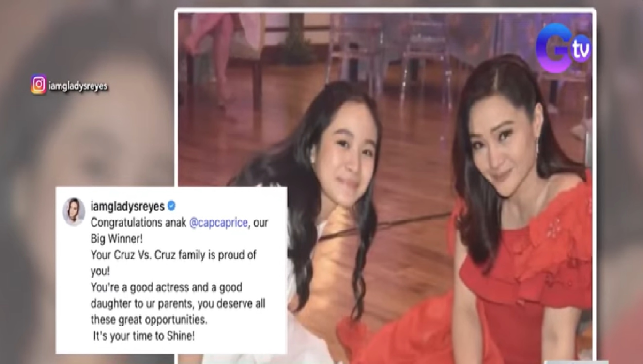 Kris Bernal at Gladys Reyes, proud mothers sa kanilang on-screen daughter na si Caprice Cayetano