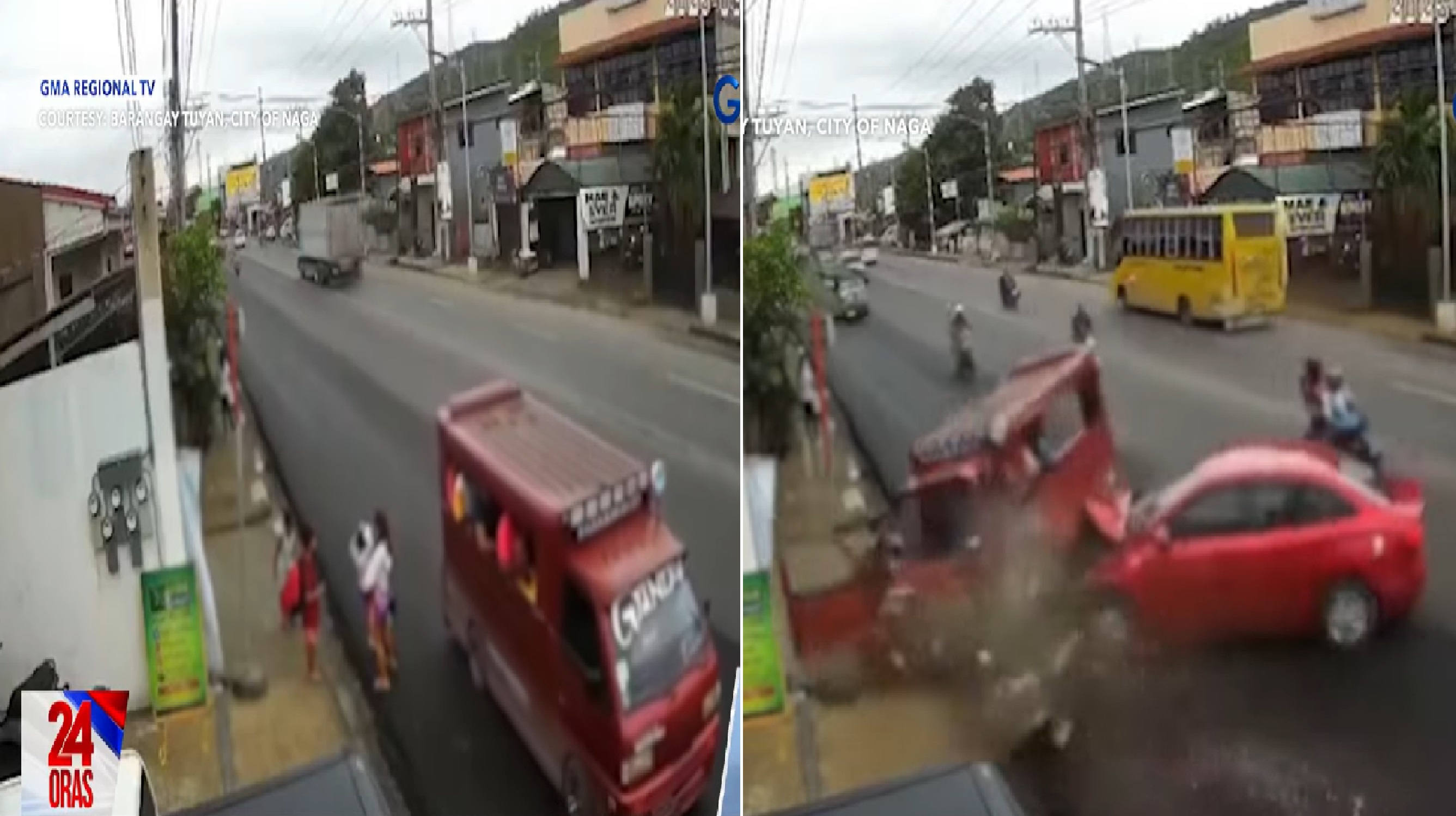 15 katao, sugatan matapos salpukin ng kotse ang isang PUJ sa Naga, Cebu