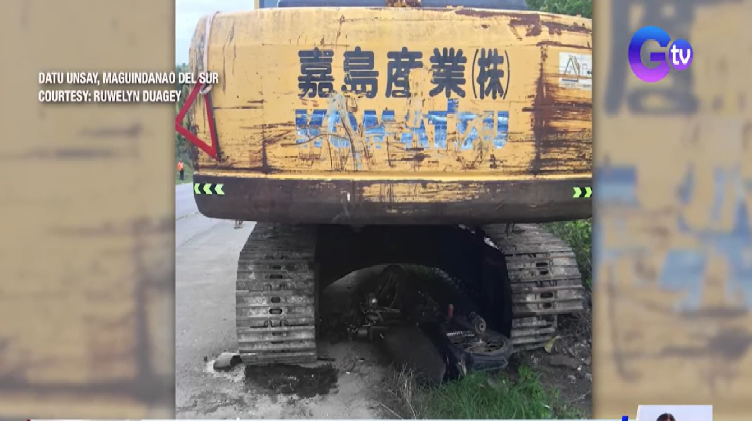 Rider, patay matapos sumalpok sa nakaparadang backhoe ang minamanehong motorsiklo