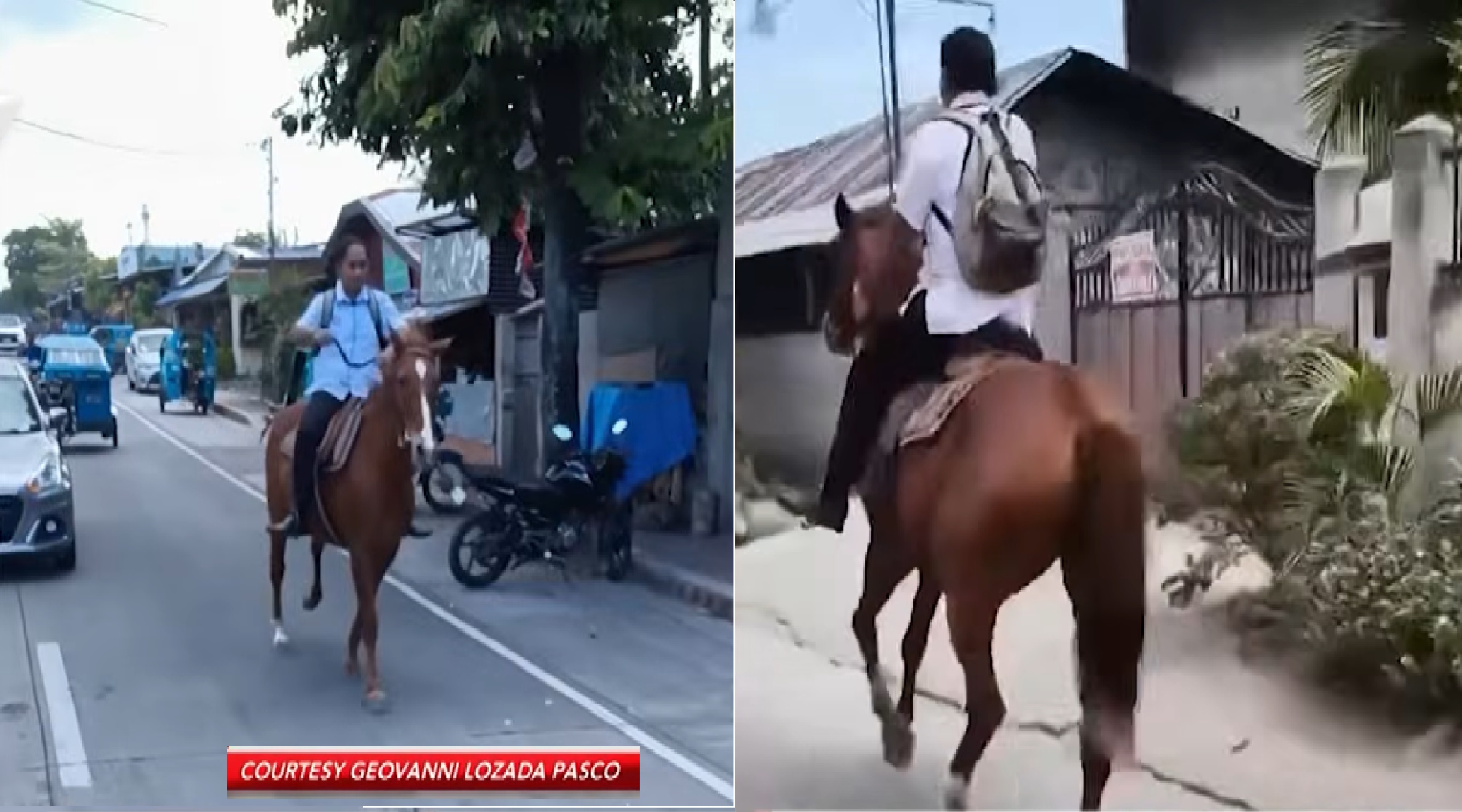 Pagsakay ng estudyante sa kabayo, agaw-pansin sa harap ng mataas na presyo ng mga produktong petrolyo