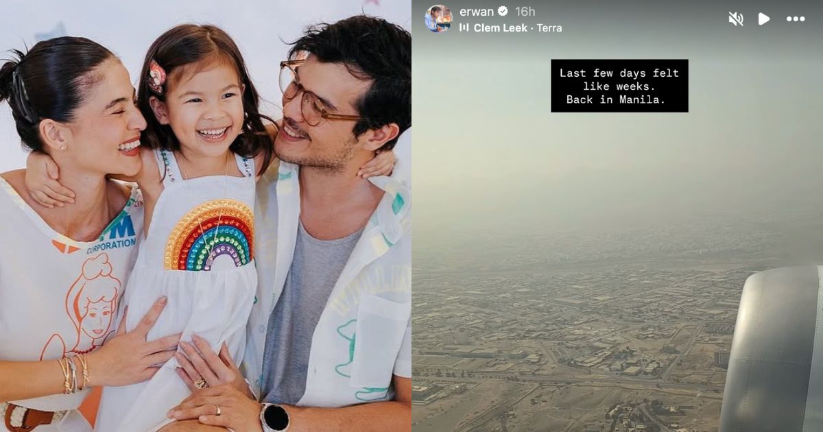 Anne Curtis, Erwan Heussaff, daughter Dahlia back in PH
