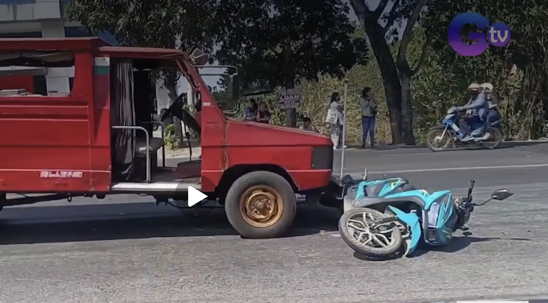Rider evading checkpoint hit by jeepney in Zamboanga City 
