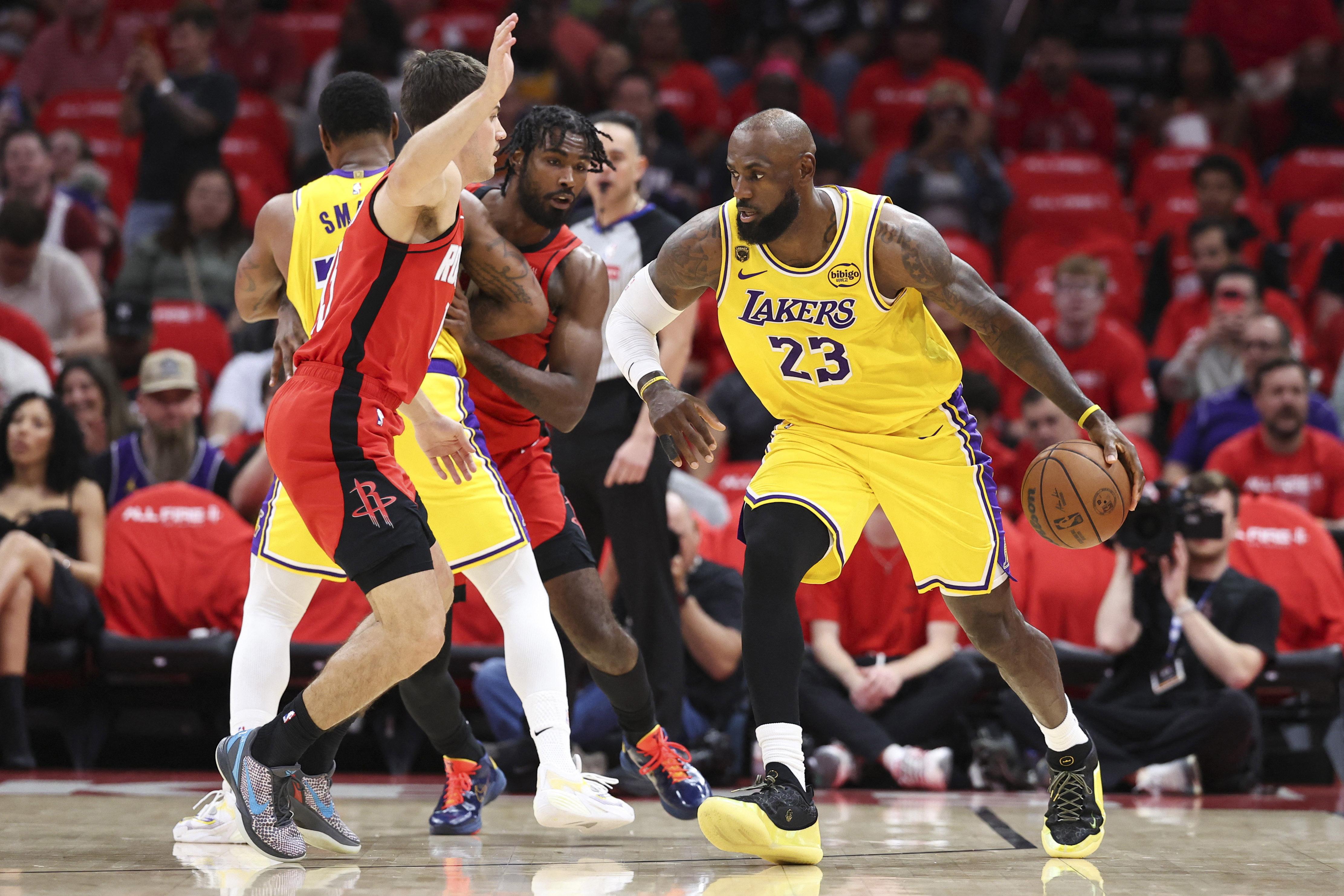 NBA: LeBron James of the Los Angeles Lakers