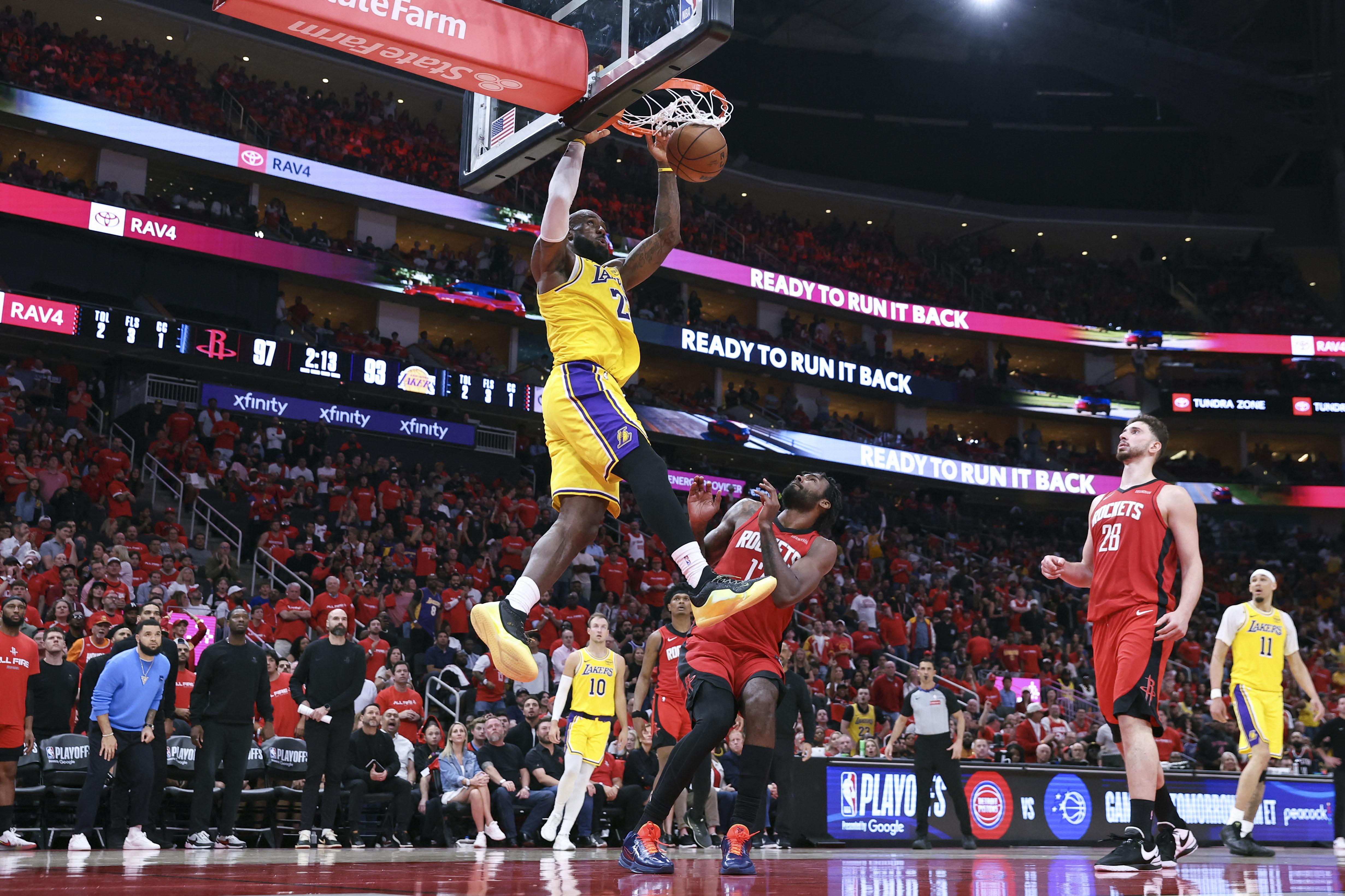 NBA: LeBron James of the Los Angeles Lakers