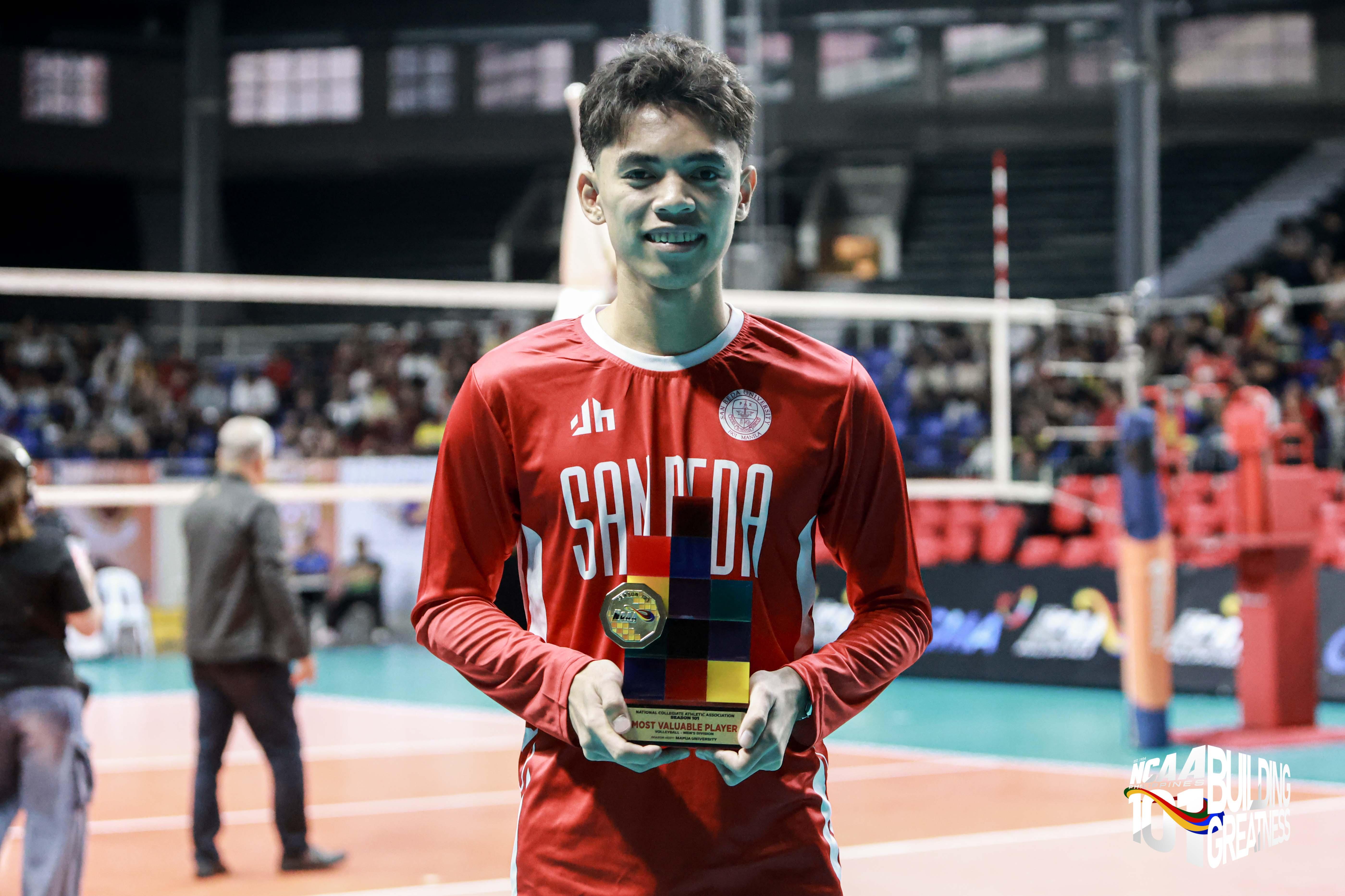 NCAA 101 menâs volleyball MVP: Axel Van Book of San Beda