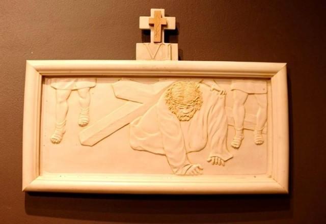 Station VI, Jesus falls under the weight of the cross by the late artist Rodolfo G. Alix. Contributed photo