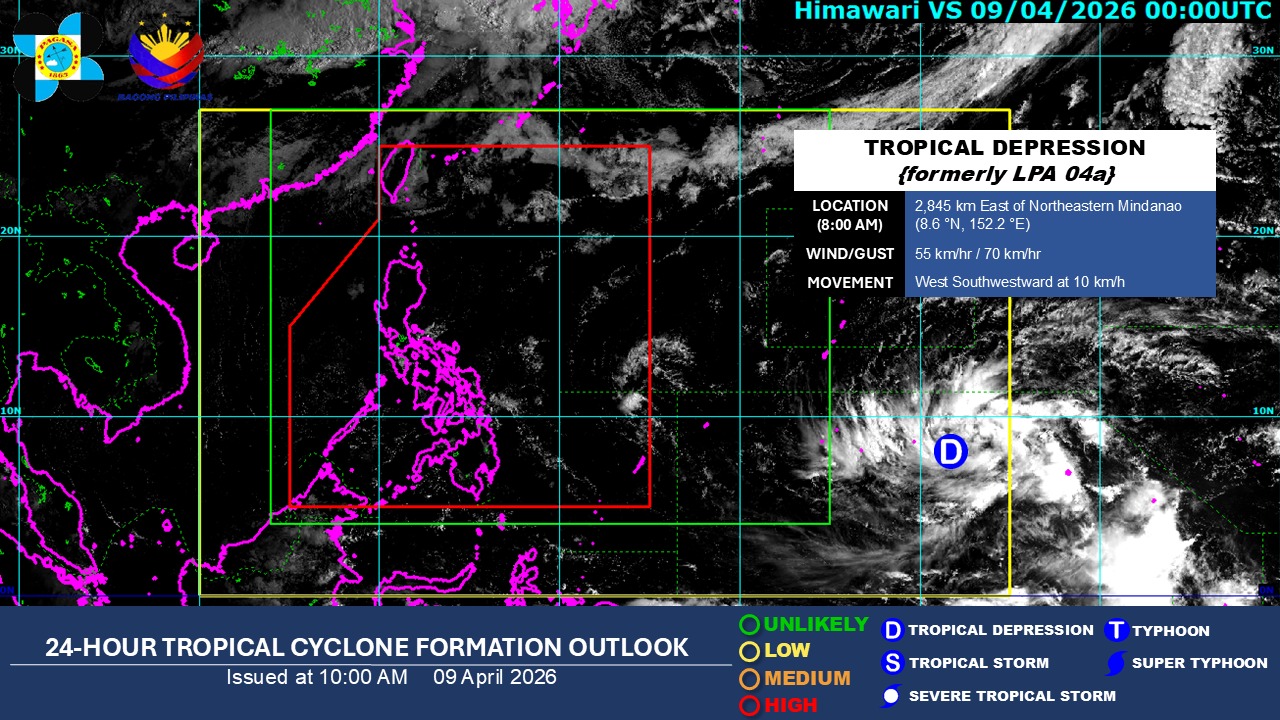 Tropical cyclone being monitored may turn into Super Typhoon, enter PAR in coming days