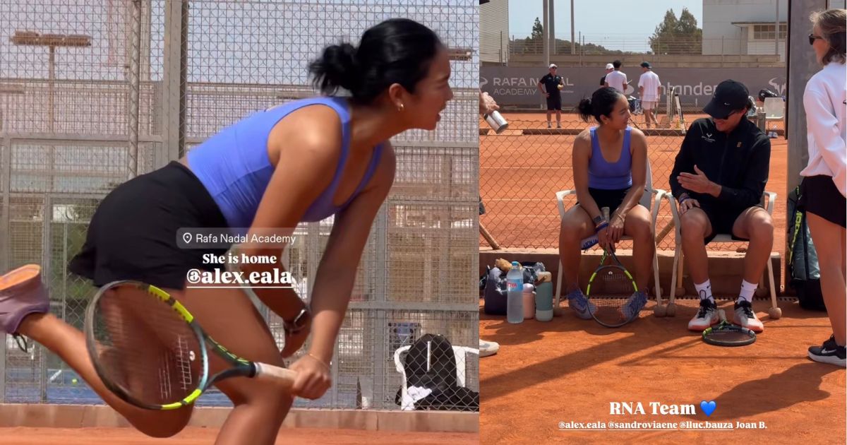 Alex Eala trains at Rafa Nadal Academy ahead of Italian Open