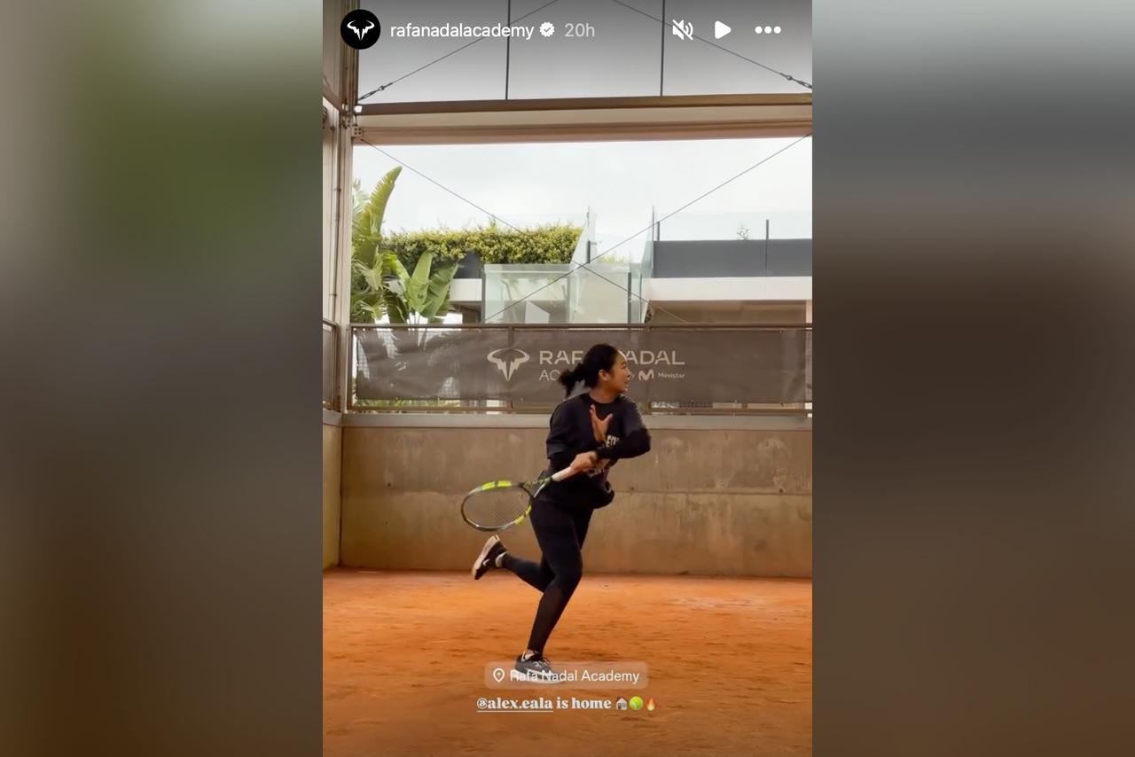 Alex Eala at the Rafa Nadal Academy