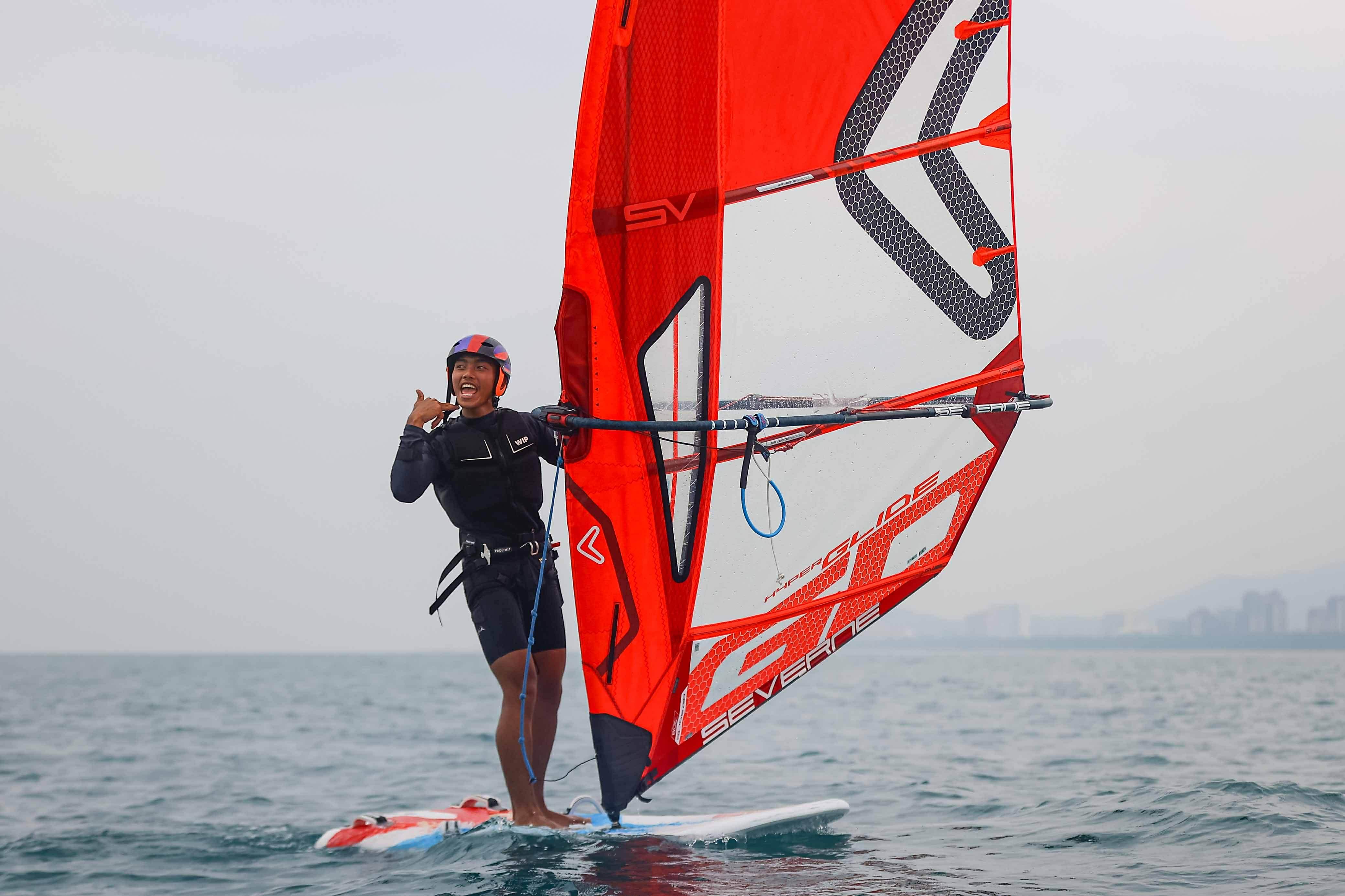Asian Beach Games 2026: Philippines’ Dhenver Castillo, windsurfing
