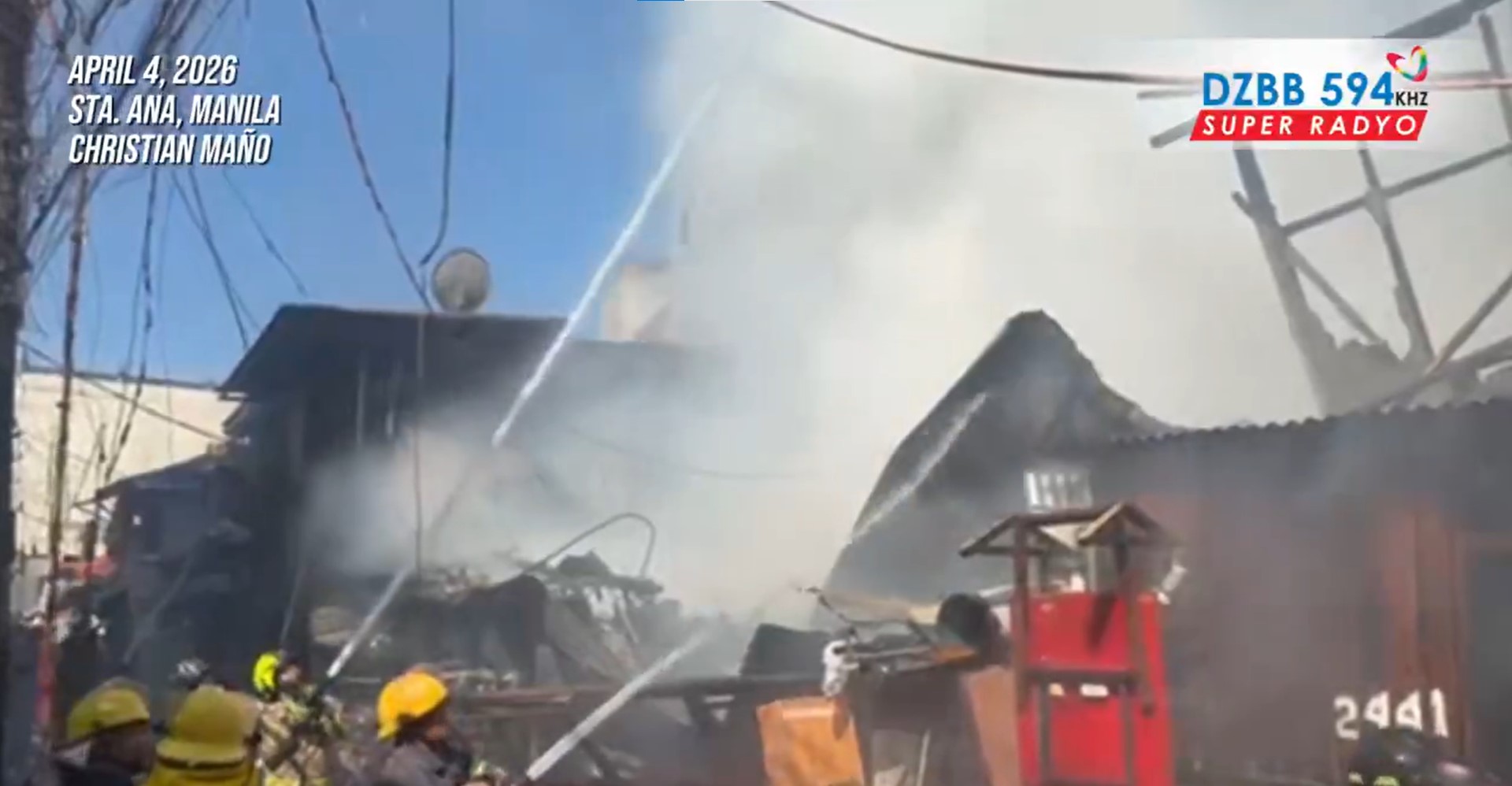 Fire hits residential area in Sta. Ana, Manila