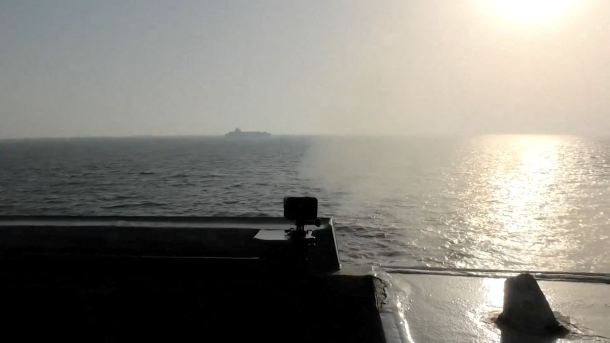 US destroyer USS Spruance fires on Iranian-flagged cargo ship Touska