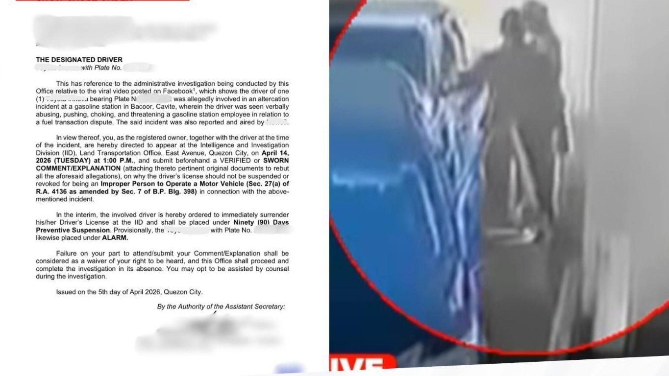 LTO calls out motorist who threatened, hurt female gas station employee