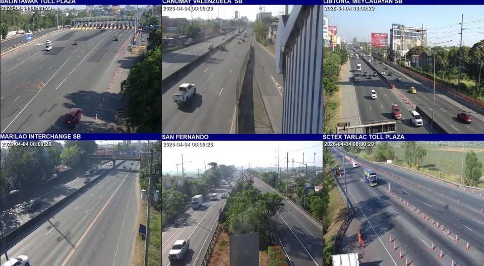 NLEX light traffic on Black Saturday, April 4, 2026 at 8 AM. 