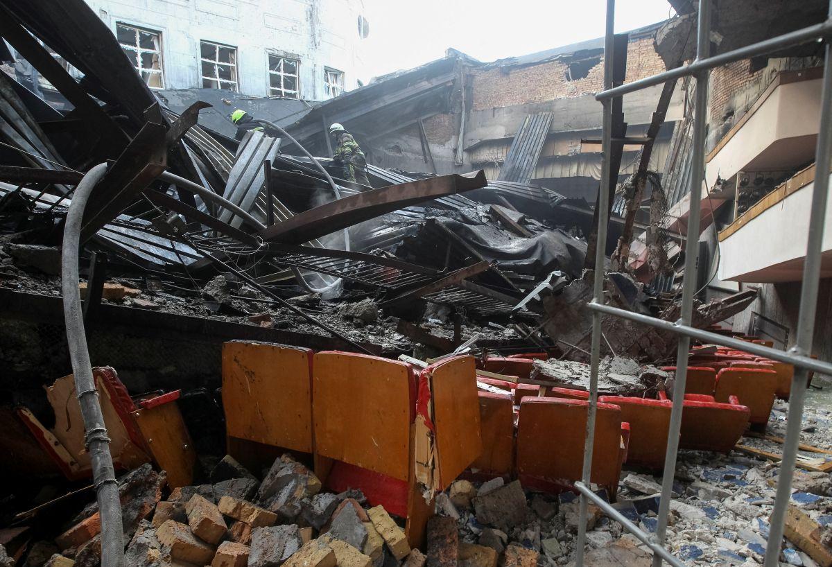 Russian drone strike in Dnipro, Ukraine in April 2026