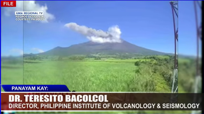 Kanlaon Volcano emits 1,200-meter ash plume —PHIVOLCS