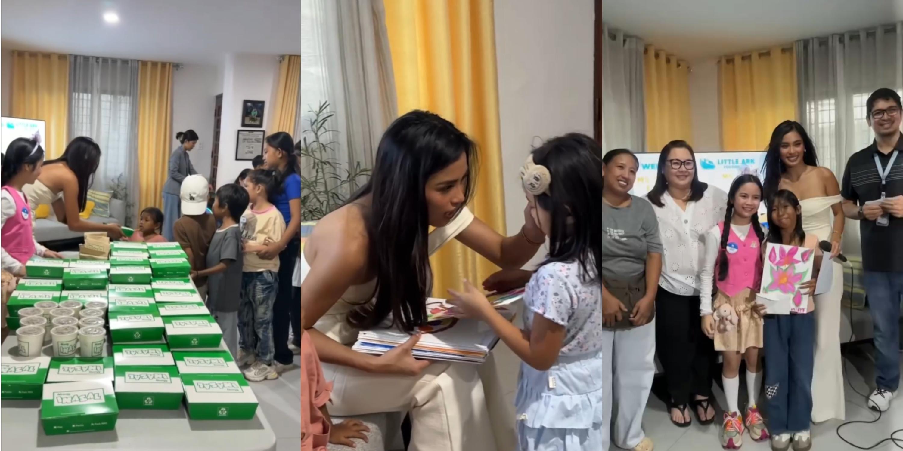 Shuvee Etrata, Ericca Laude bond with children of Little Ark Foundation
